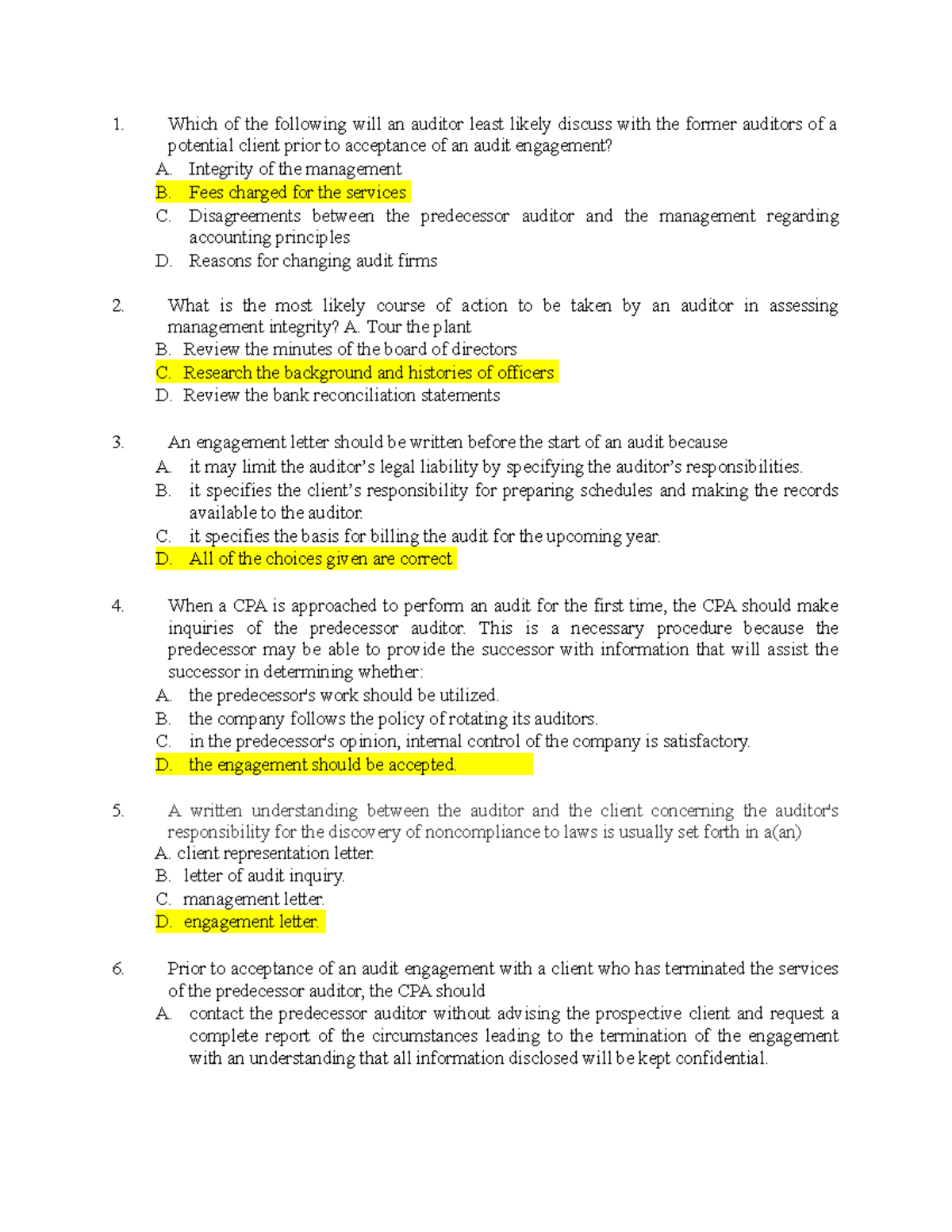 Auditing Theory Comprehensive Reviewer 10: Key Concepts & Questions ...