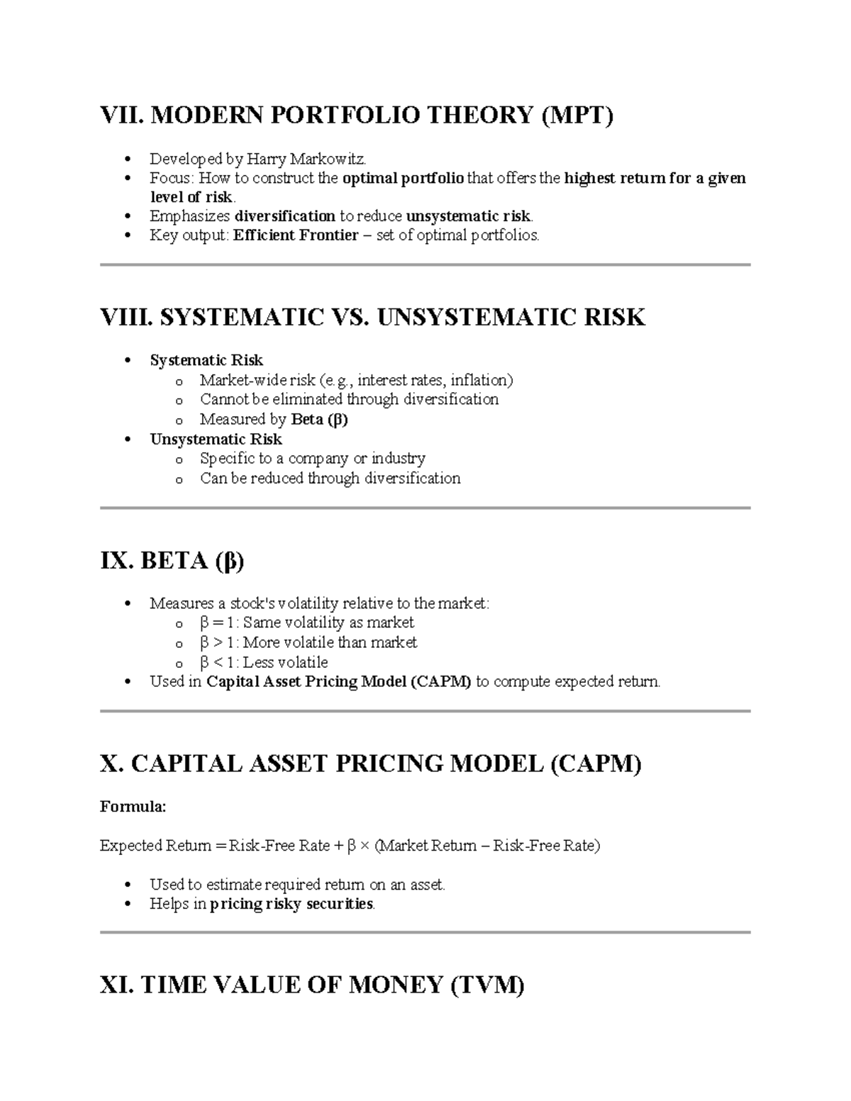 MPT & CAPM: Key Concepts in Portfolio Management and Risk Analysis ...