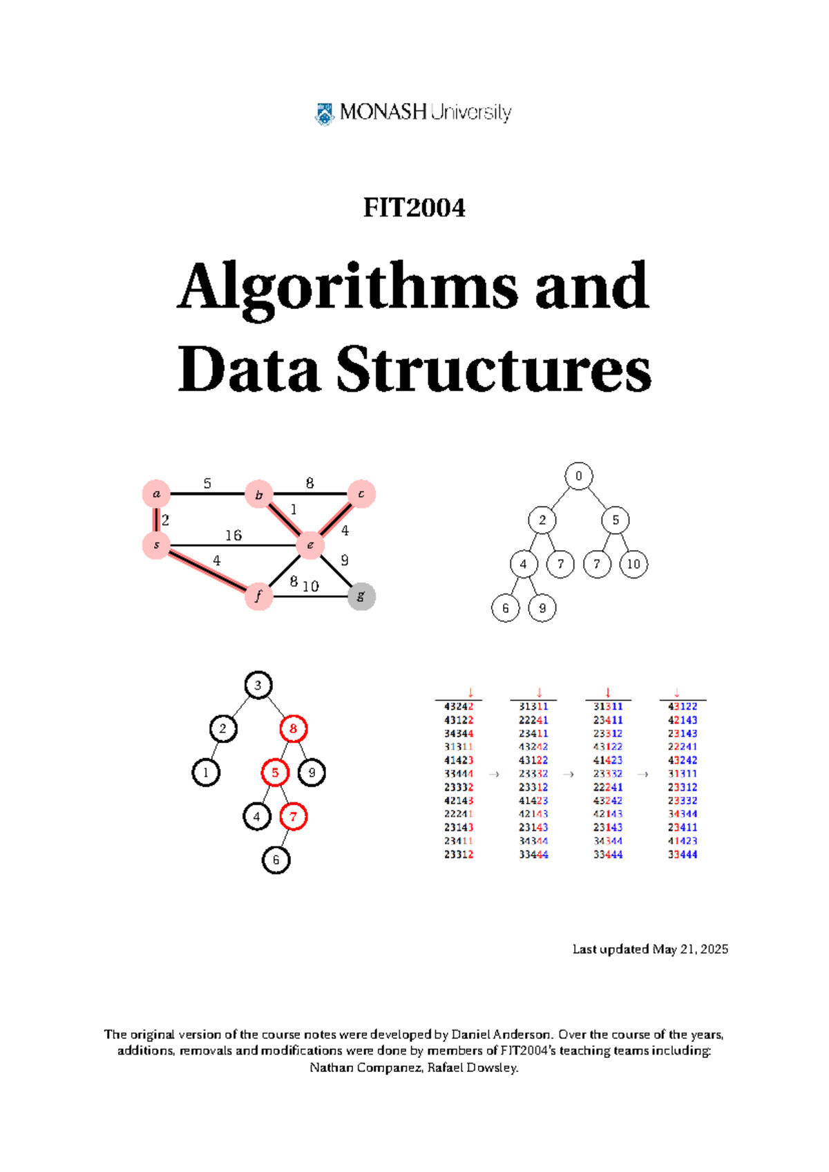 FIT2004 Lecture Notes on Algorithms and Data Structures - Studocu