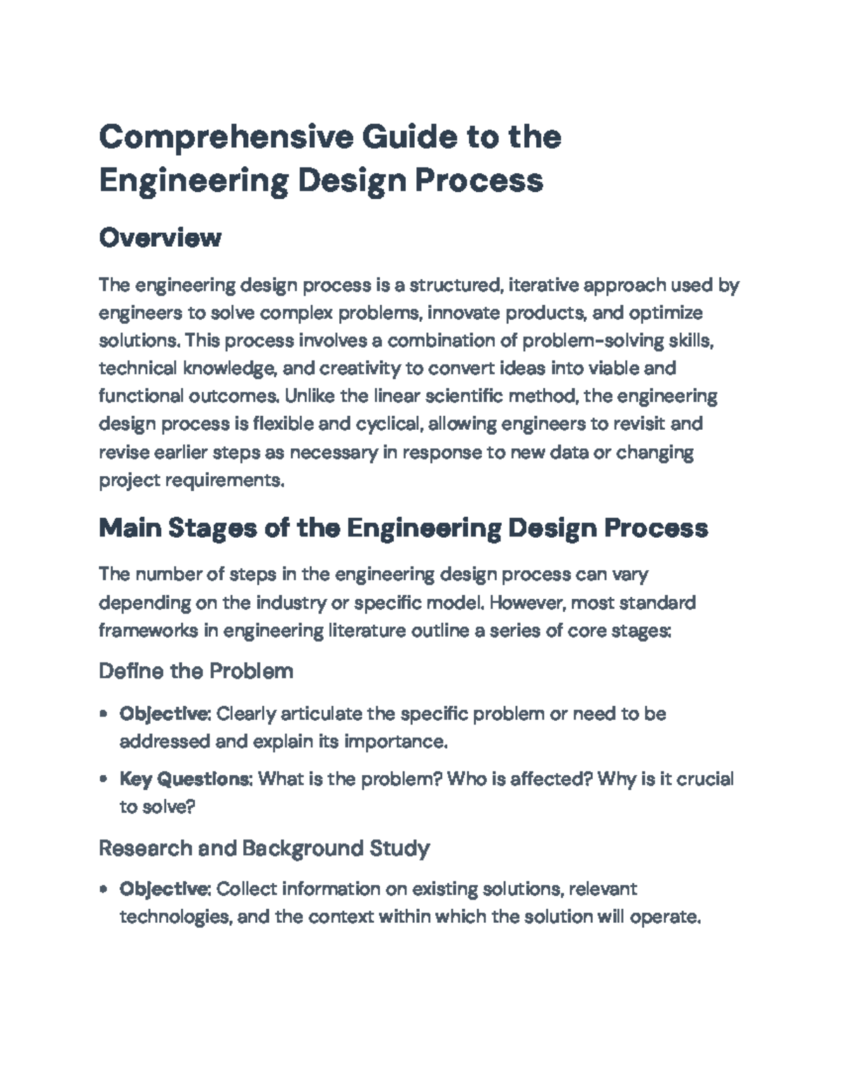 Engineering Design Process: A Comprehensive Guide for Success ...
