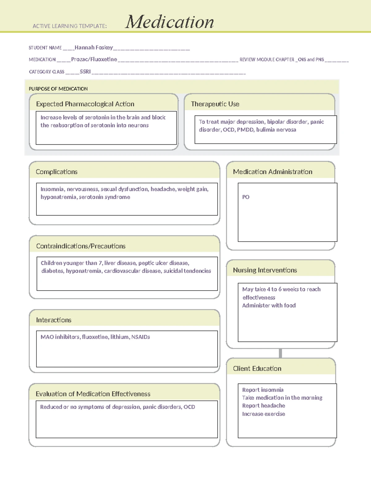 Dilantin med card - medmed - STUDENT NAME Hannah Foskey ...