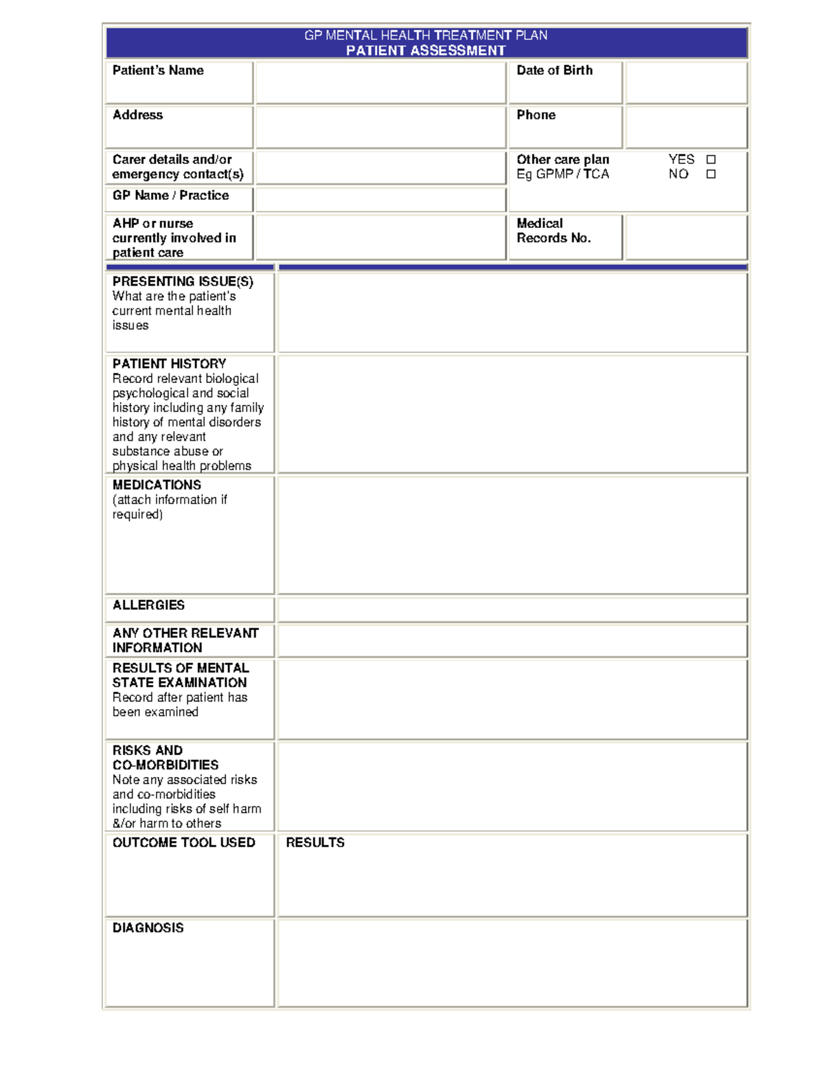 Better-access-gp-mental-health-treatment-plan-template 0 - GP MENTAL ...