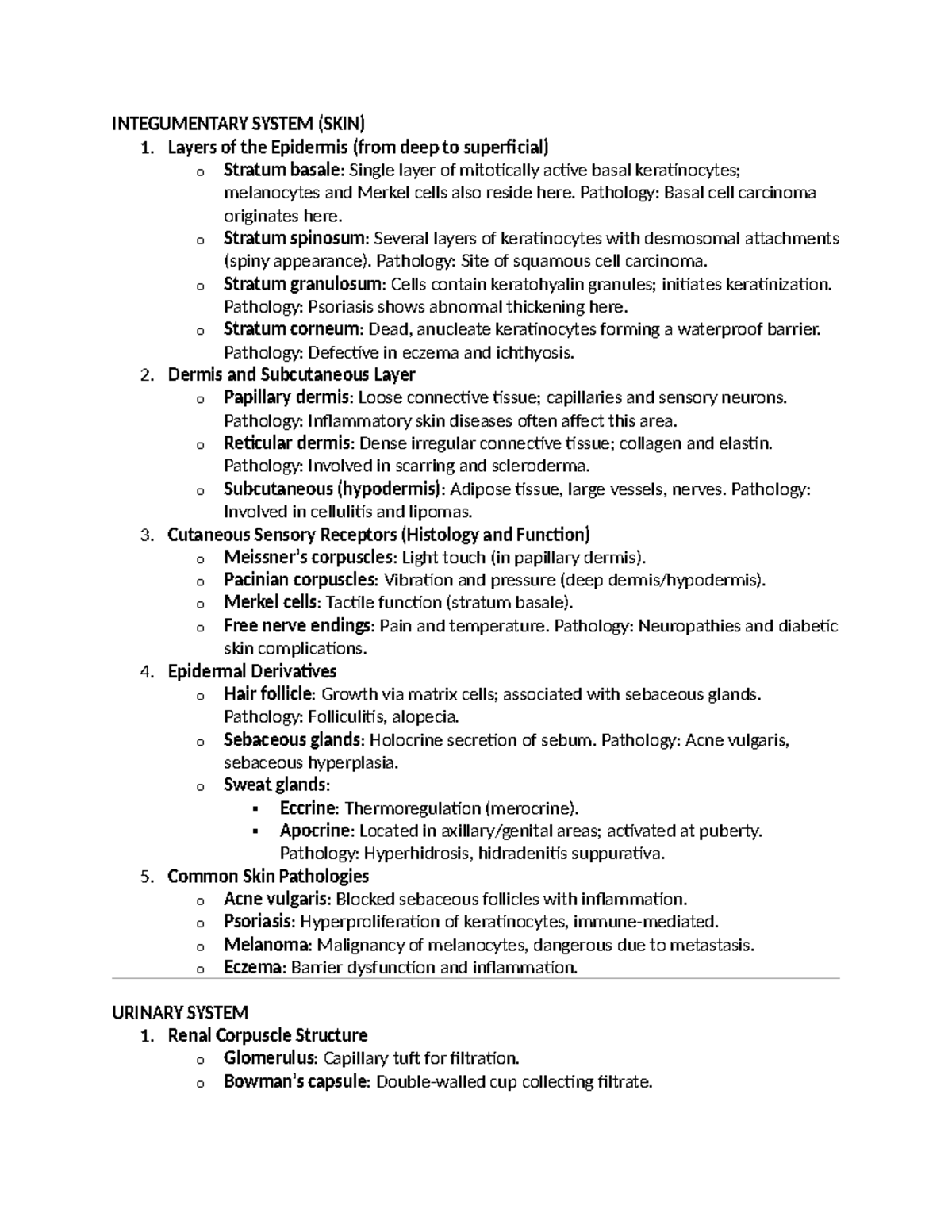 Overview of Human Body Systems: Anatomy & Pathologies (Final Exam ...