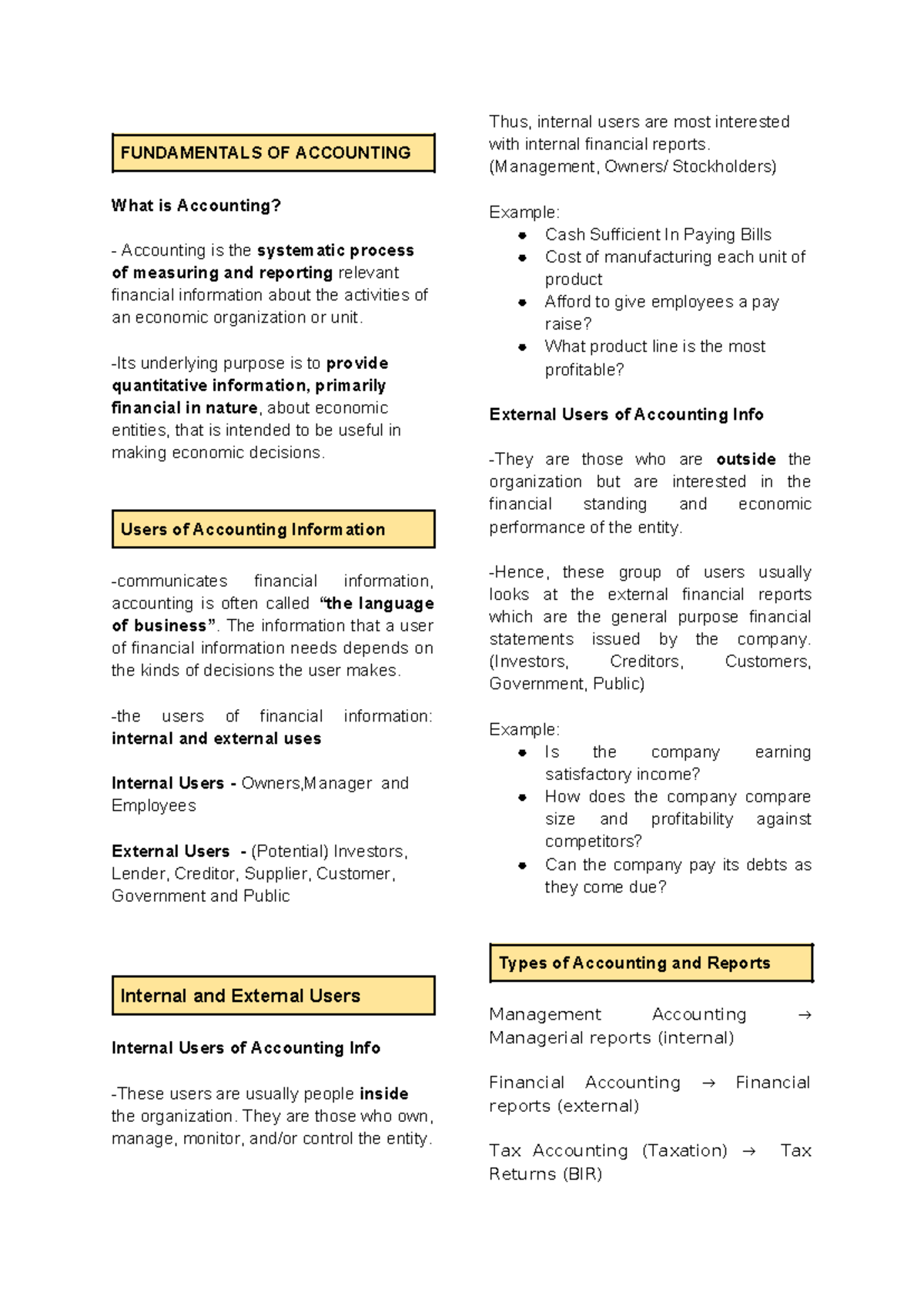 FAR 1 - Fundamentals of Accounting Overview and Core Concepts - Studocu