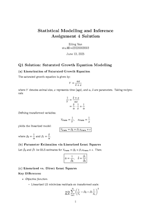 SMIA3 2025 - Statistical Modelling & Inference A3 Solution - Studocu