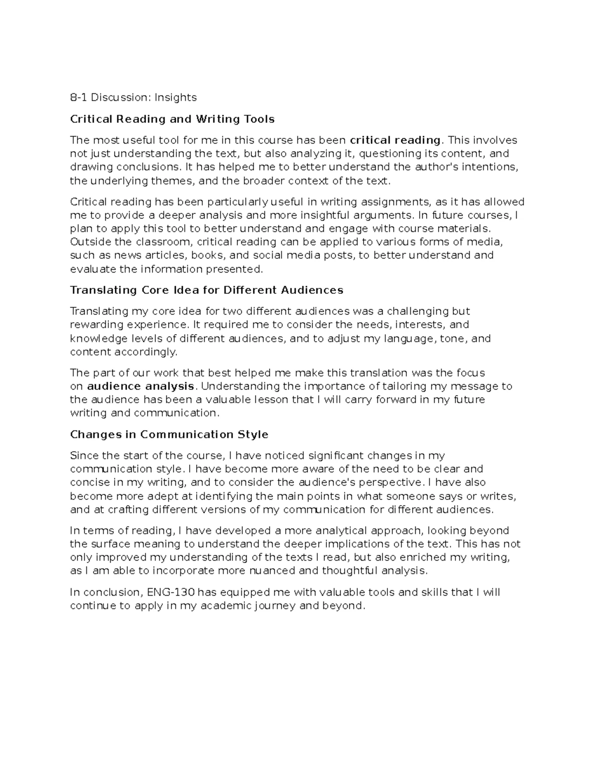 ENG 130 Module Four Decision Tree: Crafting a Thesis Statement - Studocu