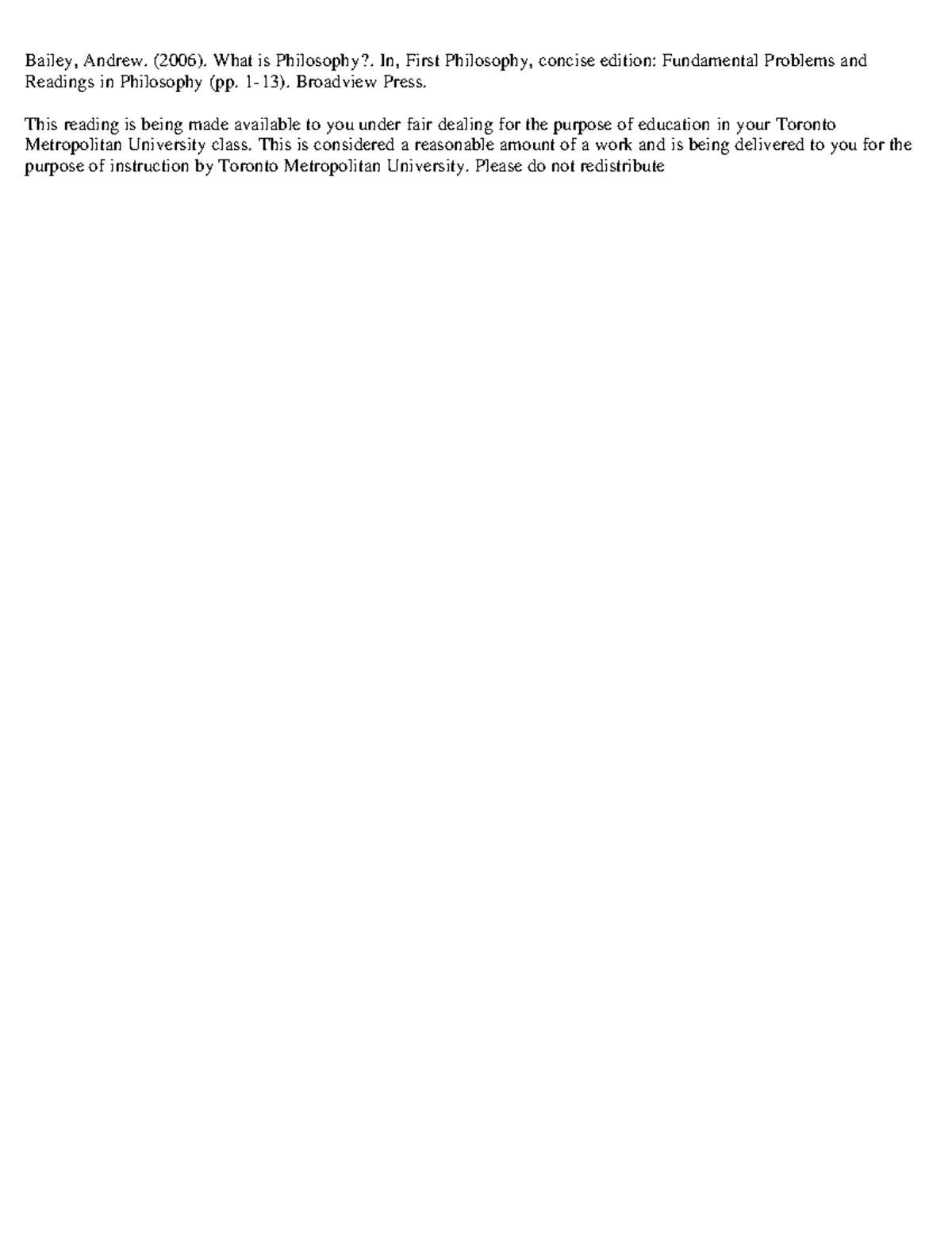 Philosophy Overview: Key Concepts from PHIL 101 Reading 1 - Studocu