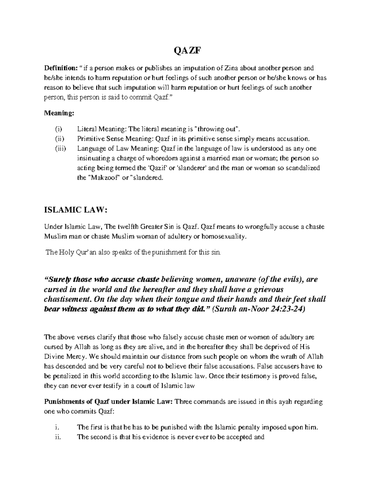 QAZF: Understanding Its Definition, Punishments, and Legal Implications ...