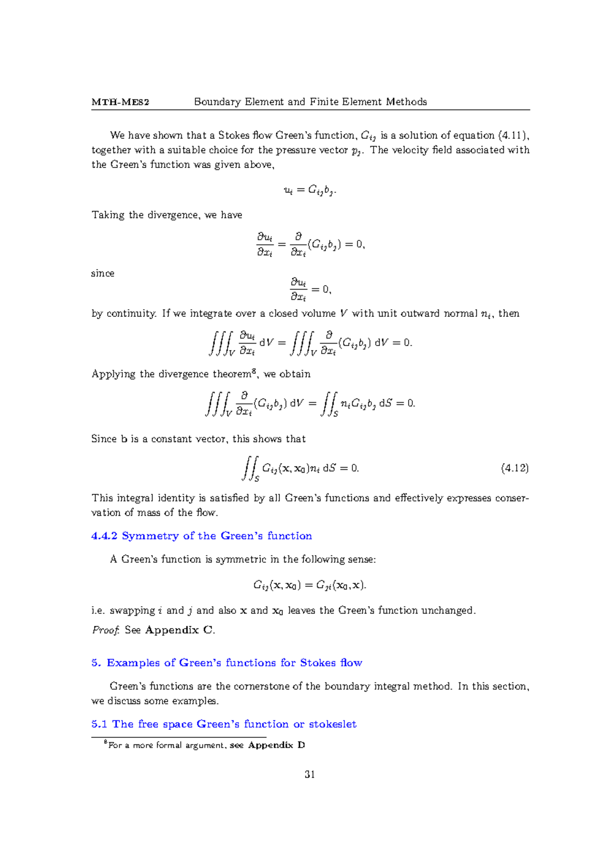 Chapter 05 Examples of Green's functions for Stokes flow - We have ...