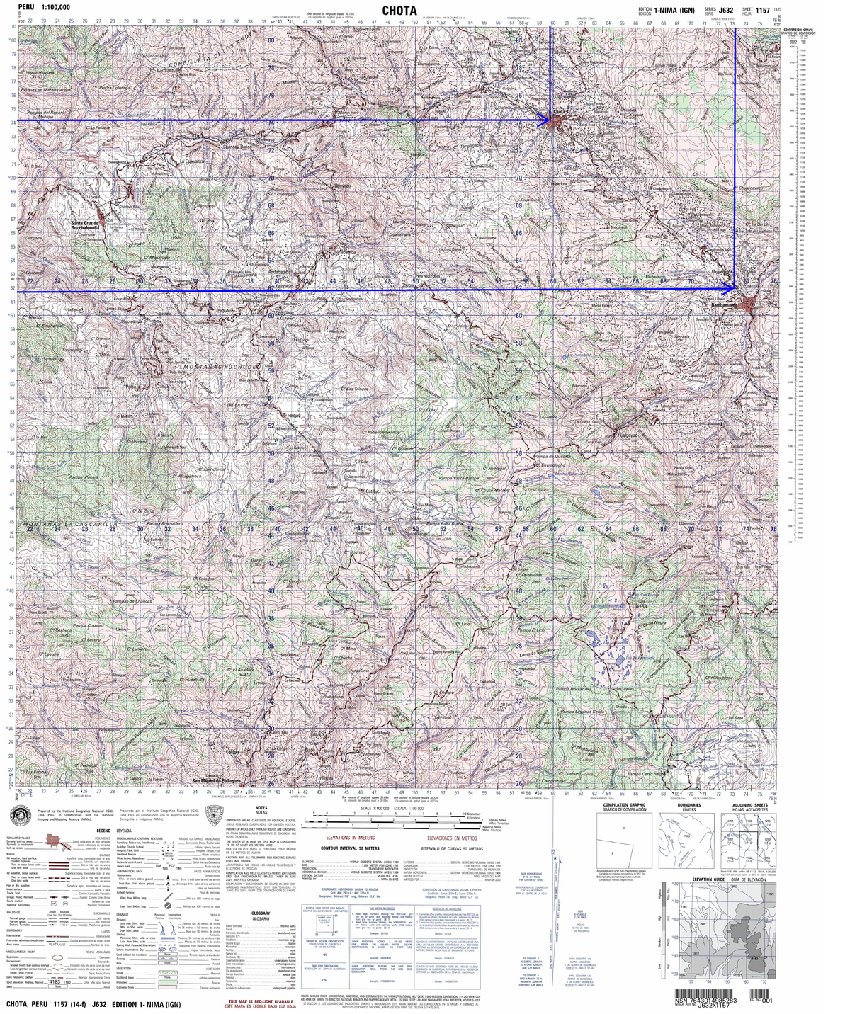 Chota, Peru 1157 - IGN Series J632 Map (100k) Edition 2001 - Studocu