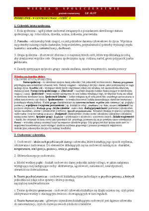 Sprawdzian wos Wspólnota narodowa - Sprawdzian wiadomości kl. VIII