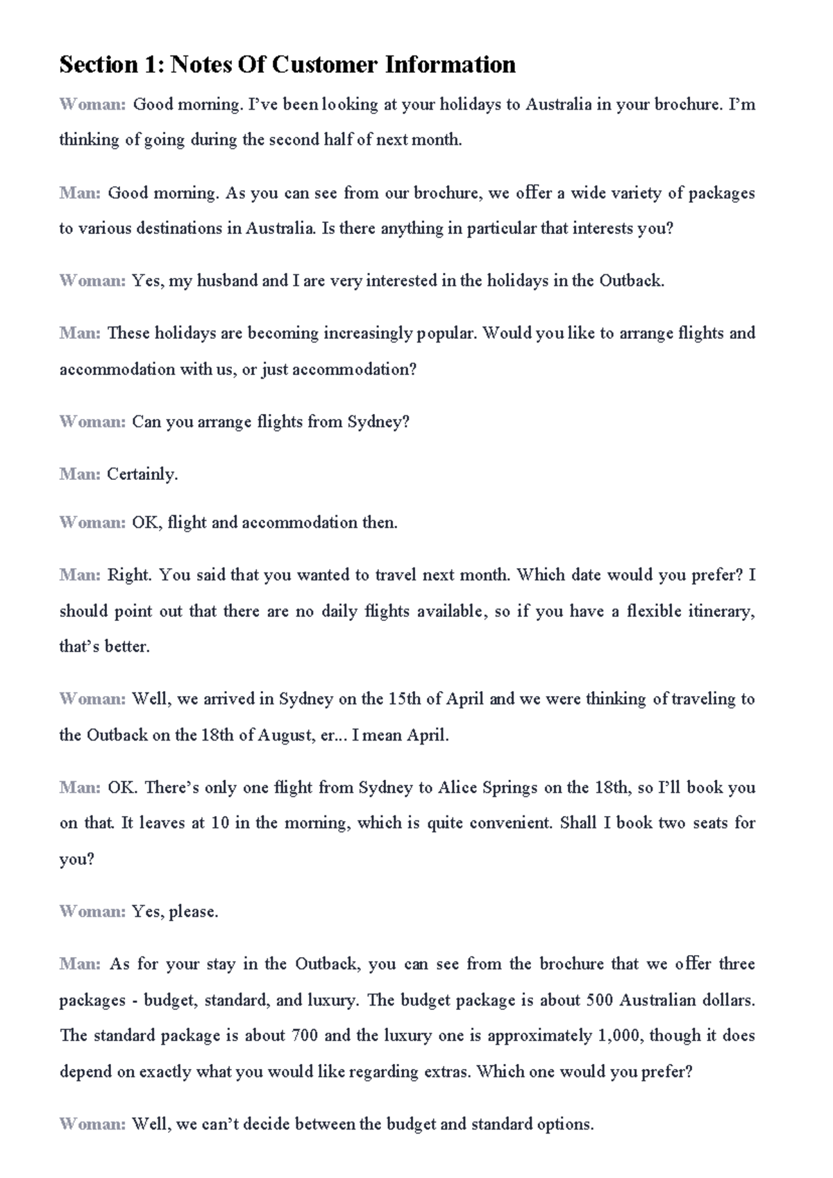 Test 1 Transcript: Customer Info, Volunteer Positions & Insect Biology ...