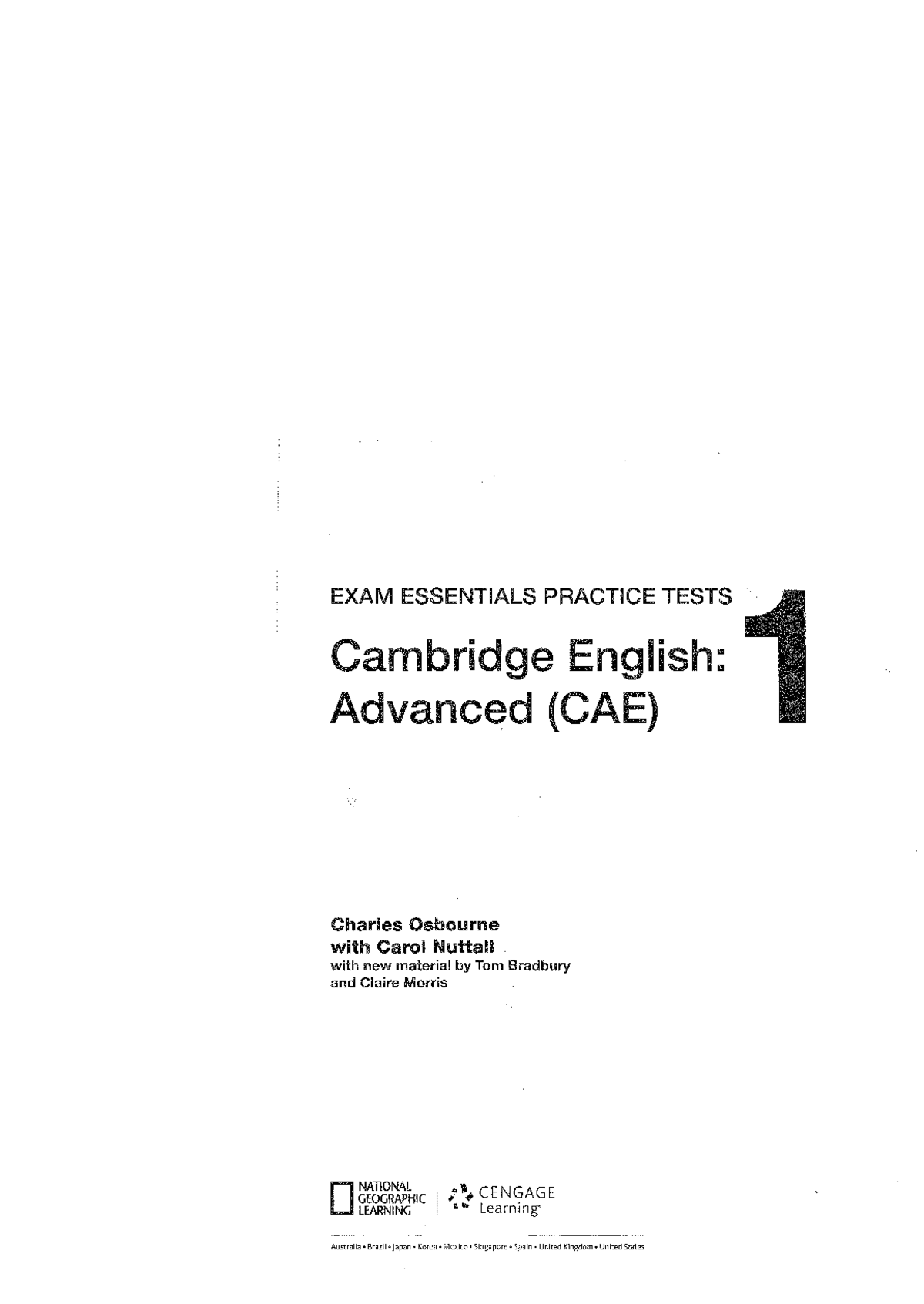 Cambridge Advanced Practice Tests 1 (2015) - Exam Essentials - Studocu