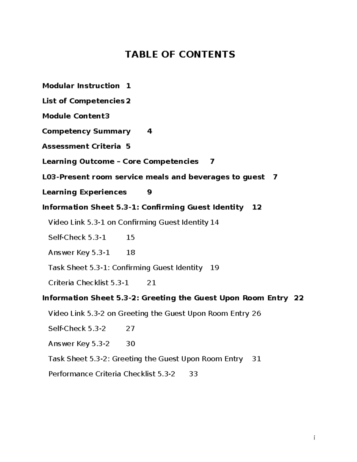 Modular Instruction Overview: Competencies & Learning Outcomes - Studocu