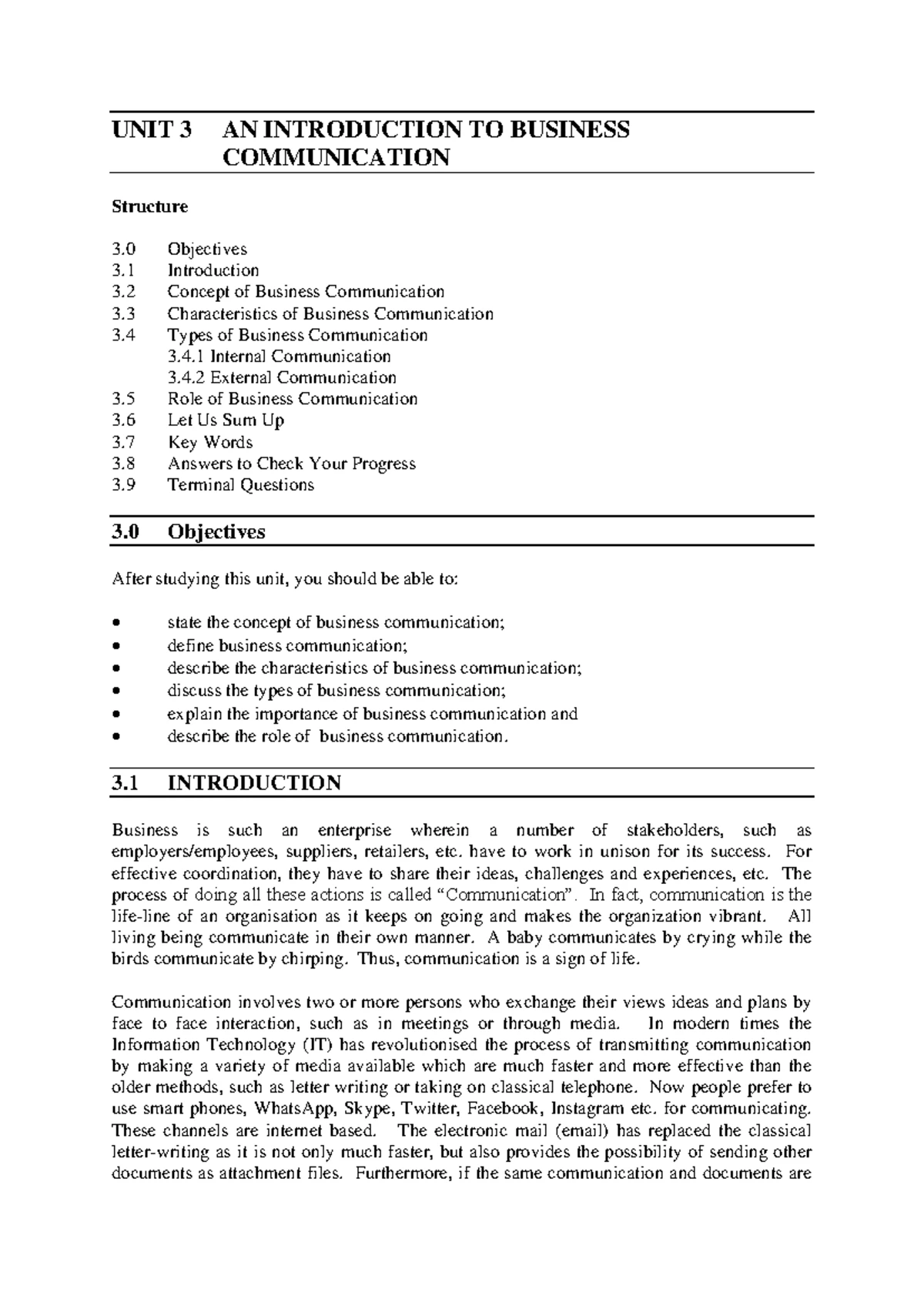 Business Communication Semester I notes - Business Communication ...