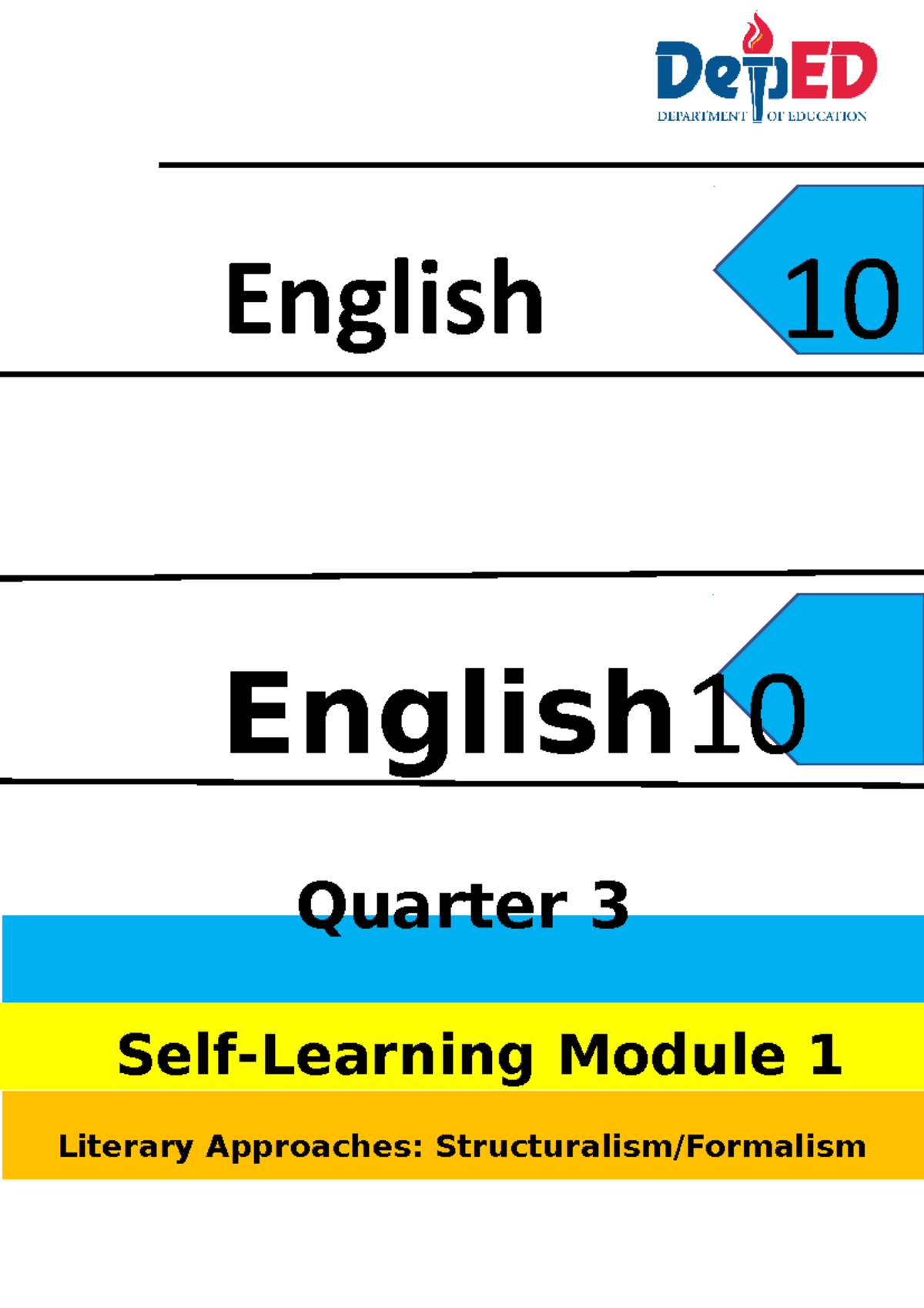 English 10 Week 1 - Practice Materials and Modules - Literary ...
