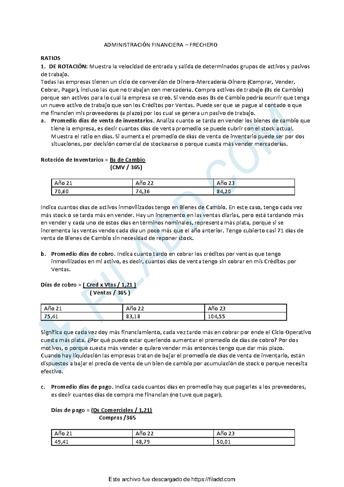 Resumen de Administración Financiera - Curso Frechero - Document Preview