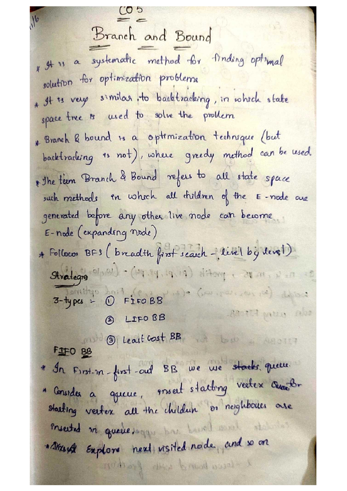 DAA Unit-5 Handout: Branch and Bound Notes for Optimization - Studocu