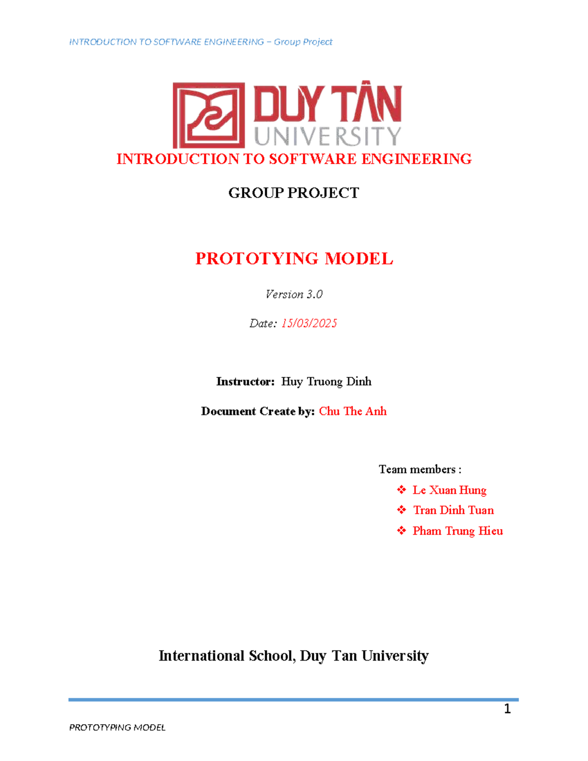 Software Engineering Group Project: Prototyping Model Overview - Studocu