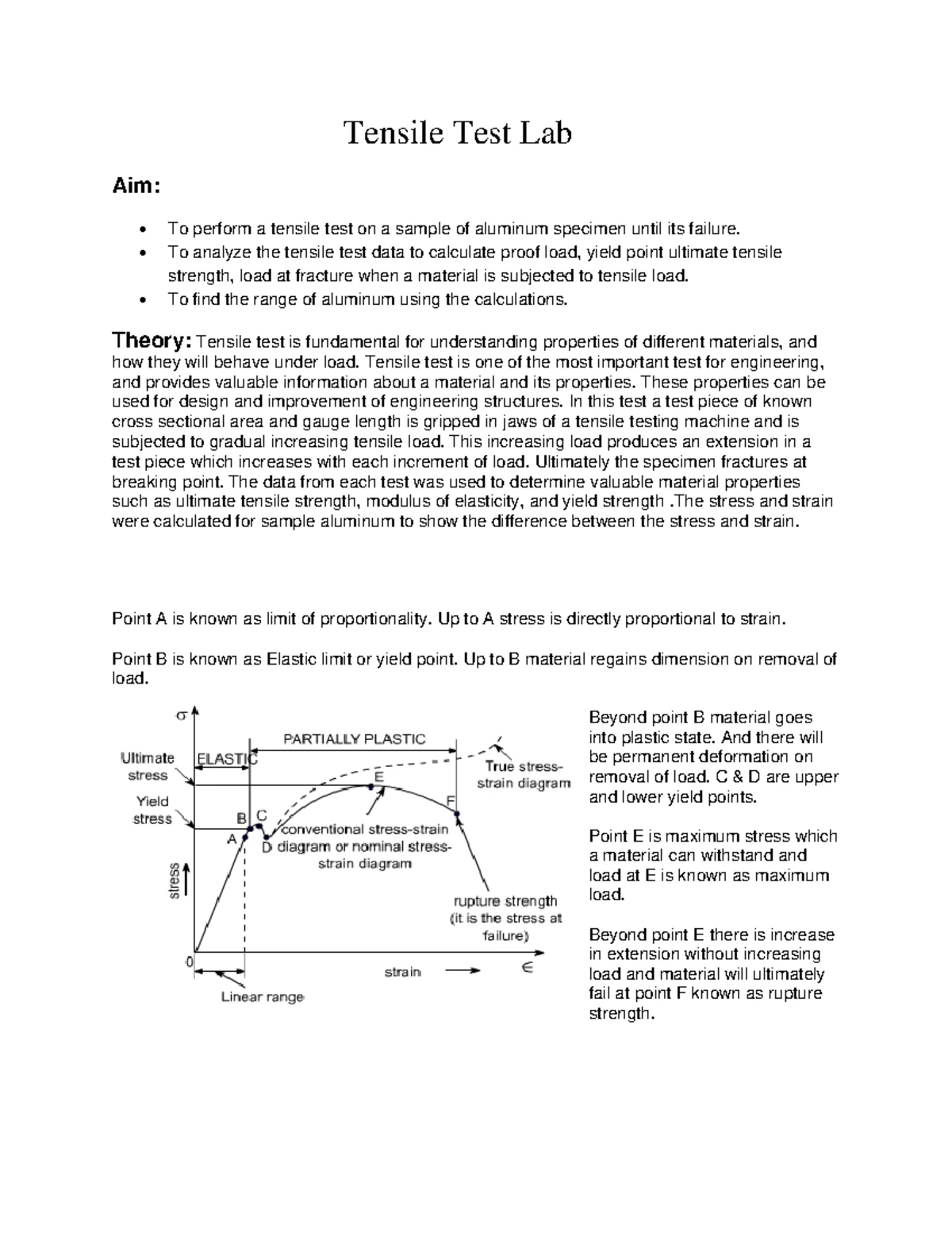 Mechanical Lab: Tensile Test Analysis of Steel and Aluminum Samples ...