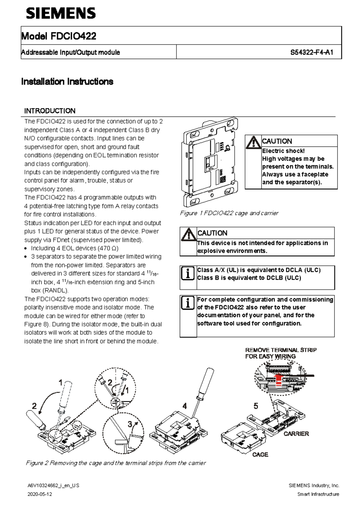 FDCIO422 Installation Instructions for Addressable Module Setup - Studocu
