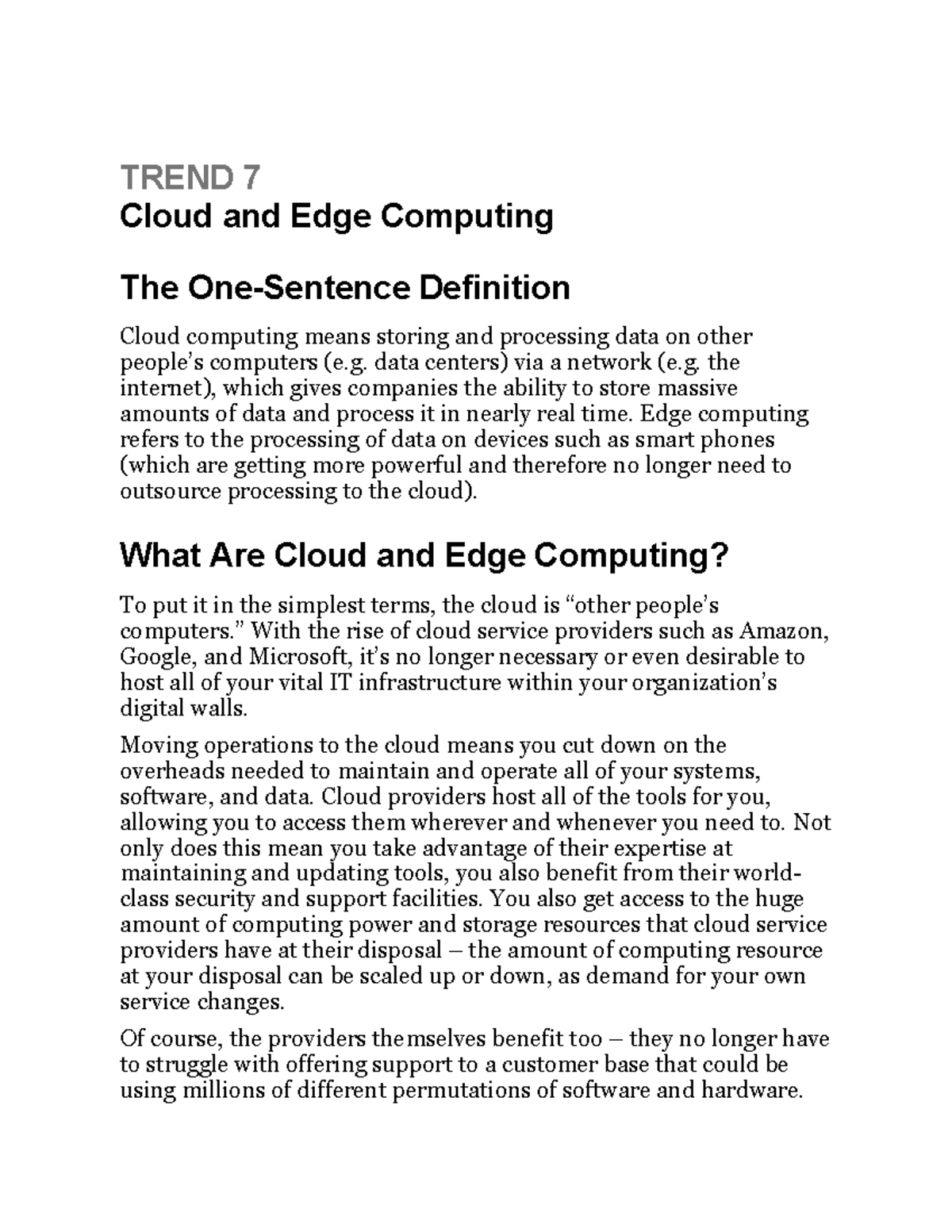 Topic 11 - Cloud and Edge Computing Overview and Applications - Studocu