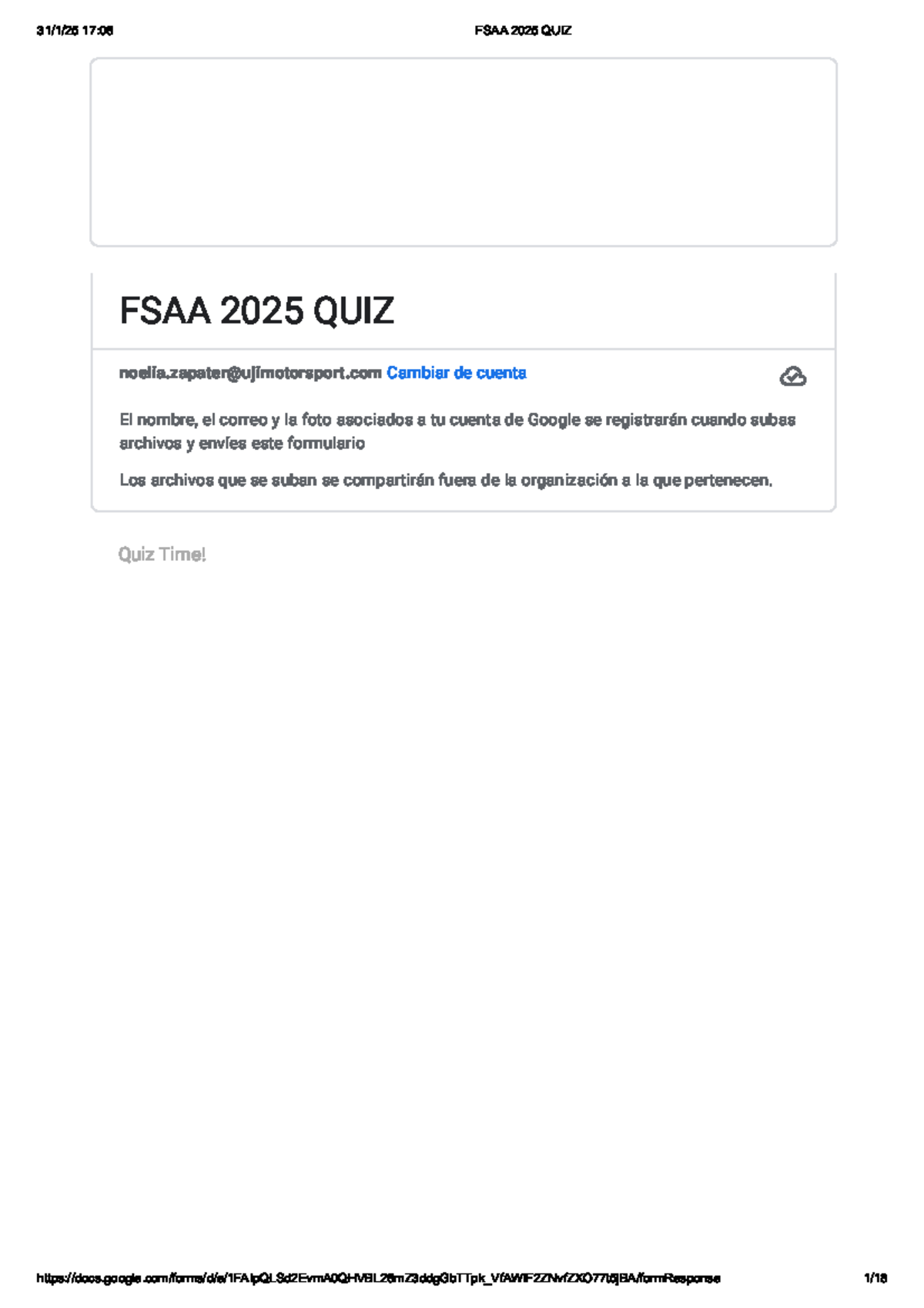 FSAA 2025 QUIZ - sdlidkjgdfoñiakgjoadñif - - Studocu