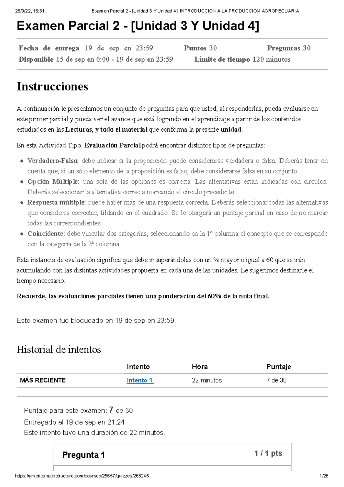 Examen Parcial 2 - [Unidades 3 y 4] Introducción a la Producción ...