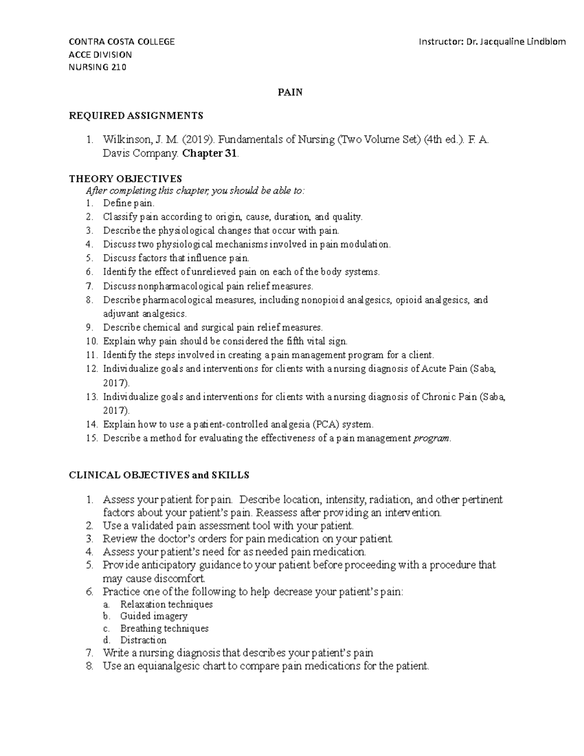 Nursing 210 - Comprehensive Study Guide on Pain Management 2023 - Studocu