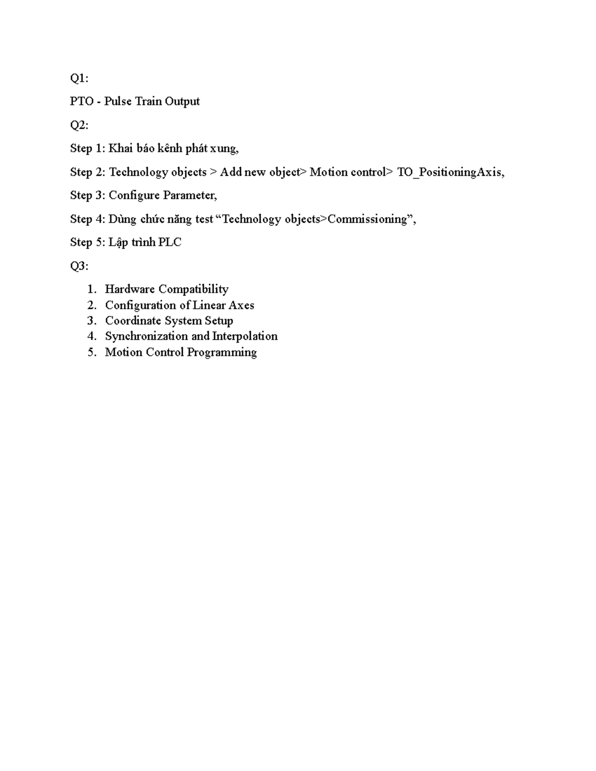 Quiz-3 - dasdw - Sofware enginering - Q1: PTO - Pulse Train Output Q2 ...