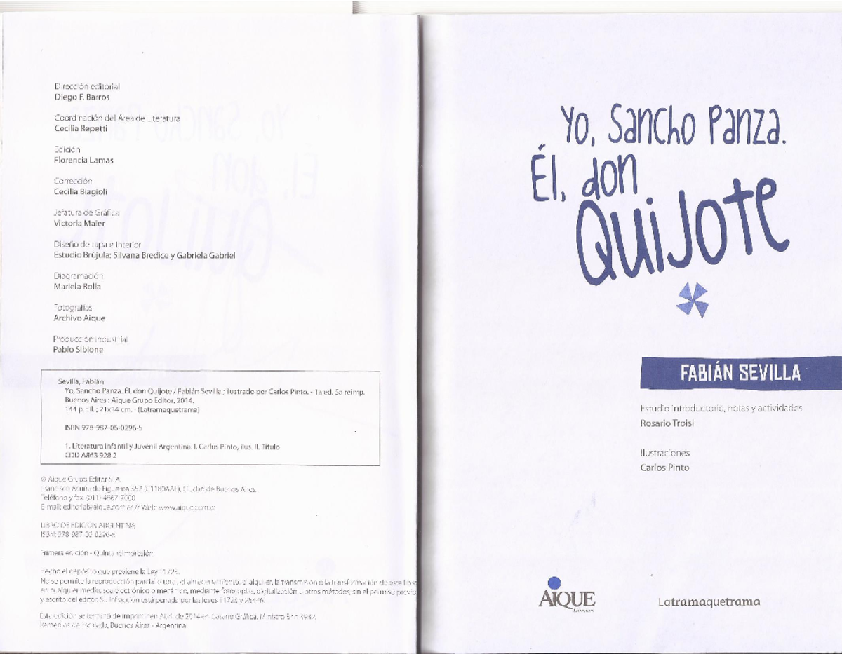 Yo, Sancho Panza: Un Análisis de Don Quijote (483073593) - Studocu