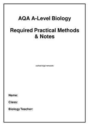 RP6 BIO - bbbbb - Required Practical 6 You are provided with the ...