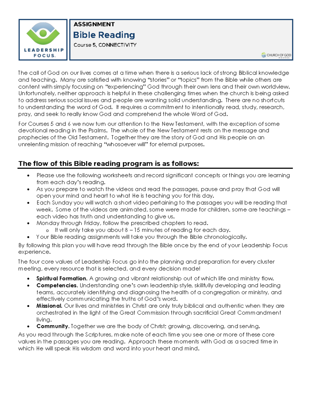 C05C Bible Reading Assignment: Engaging with the New Testament - Studocu