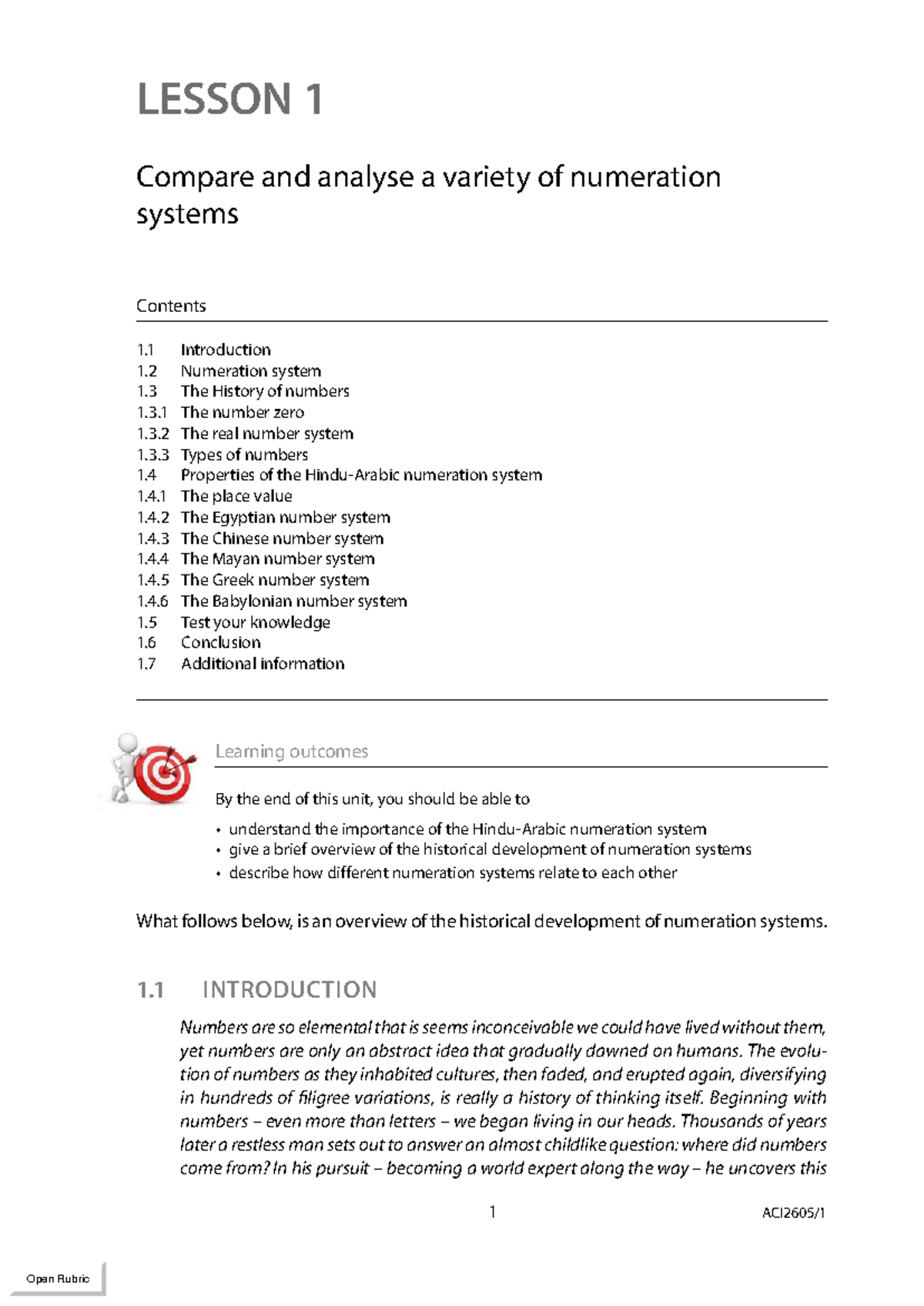 LESSON 1: Comparing and Analyzing Various Numeration Systems - Studocu