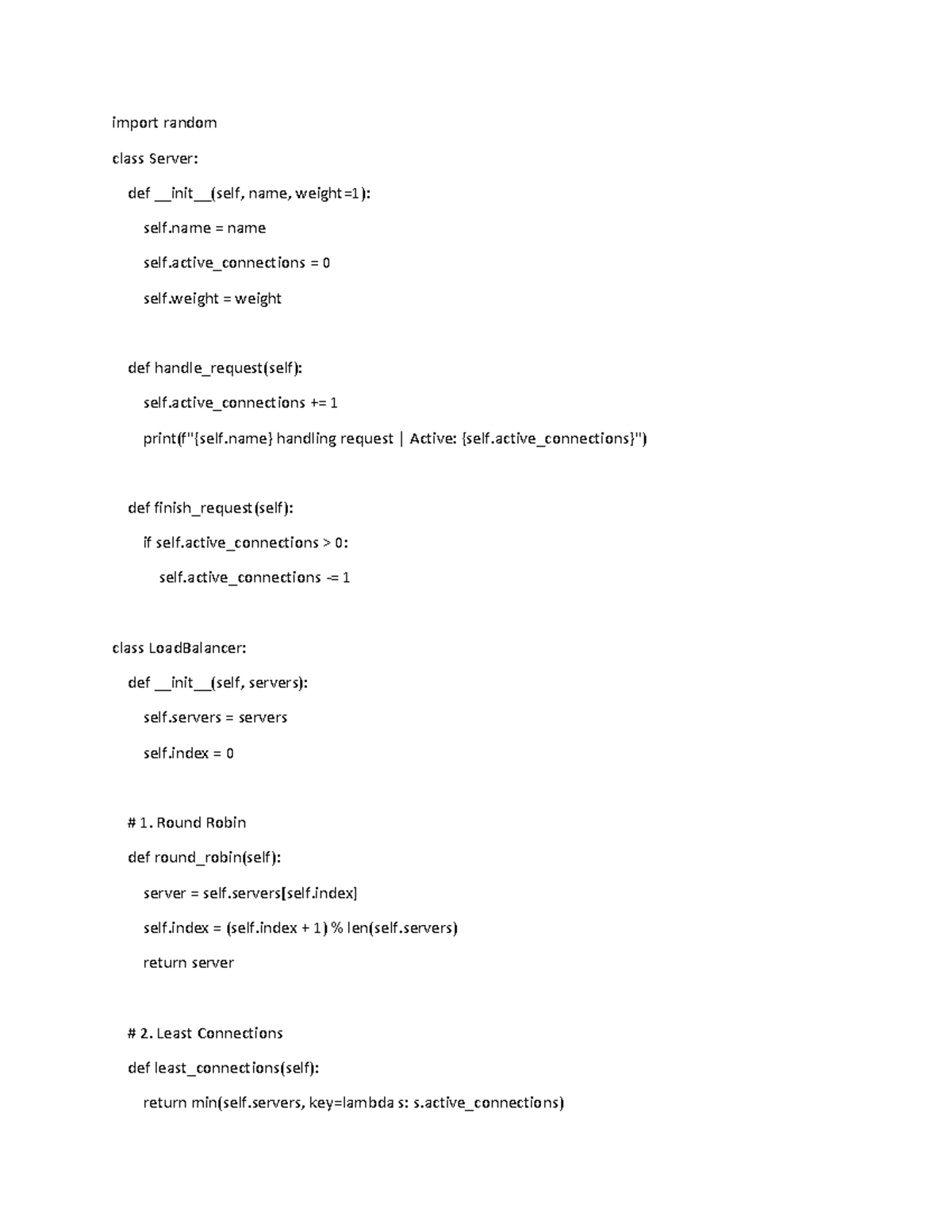 CI Practical 5: Load Balancing Algorithms in Python - Studocu