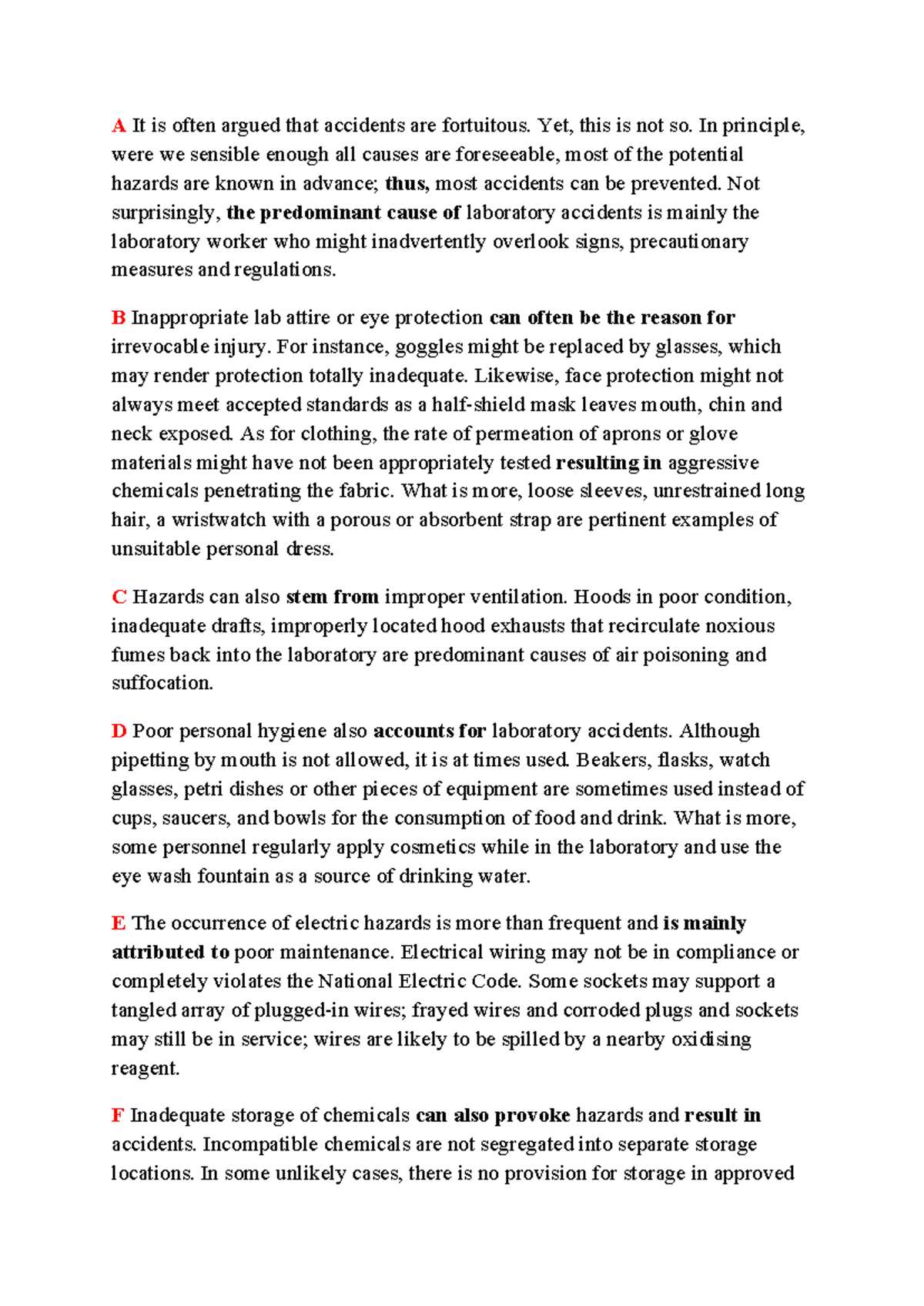 Unit-4 - Understanding Laboratory Safety Hazards and Prevention - Studocu