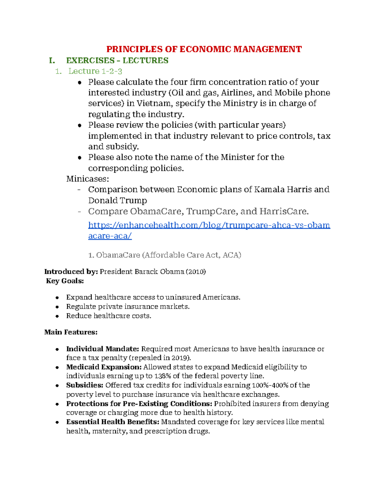 Final Exam - ECON 101: Principles of Economic Management Notes - Studocu