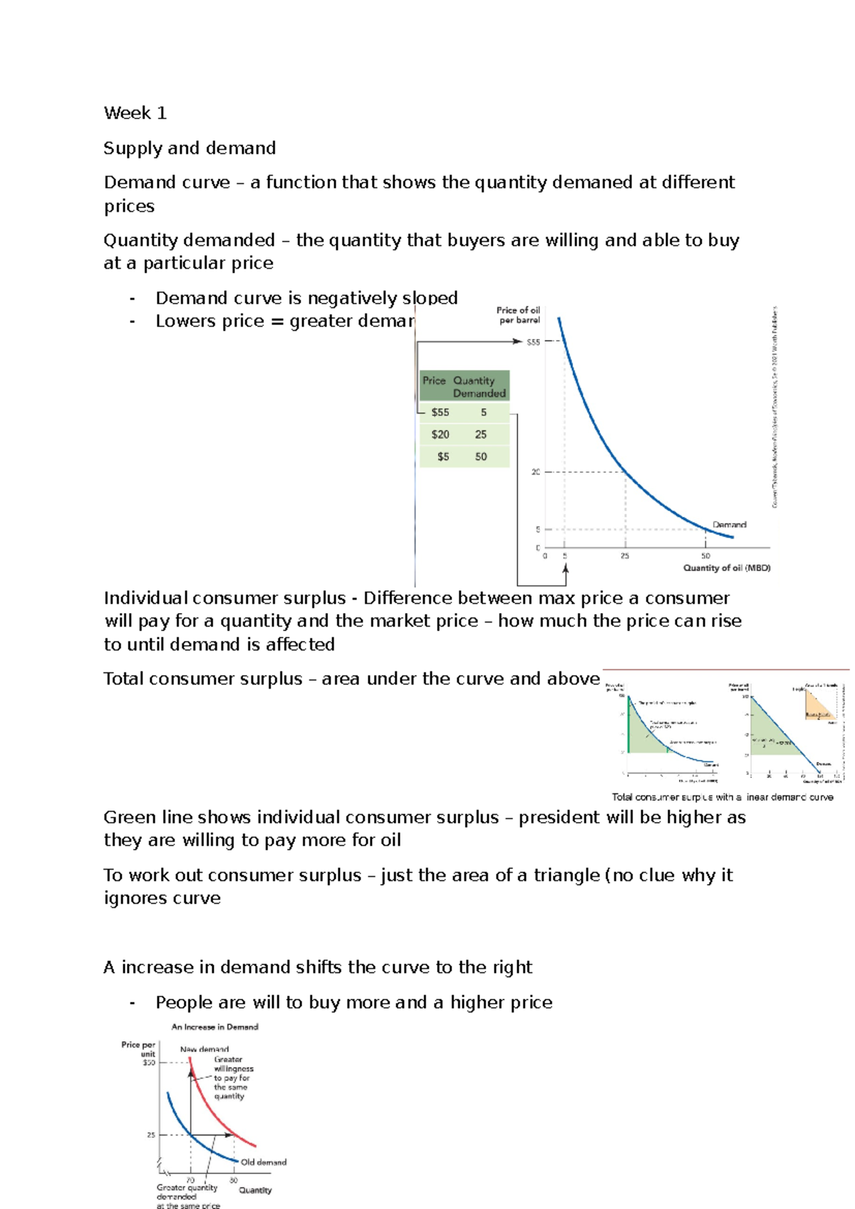 ECN 101: Lecture Notes on Supply and Demand Concepts - Studocu