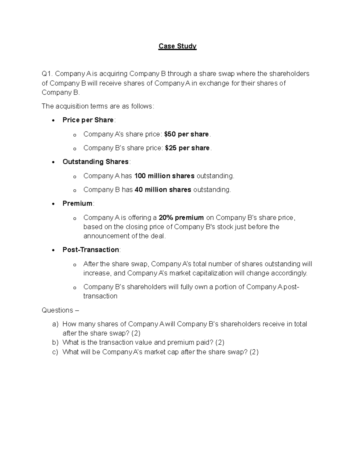 Case Study - IIMA - Consulting case book to help in preparation on how ...