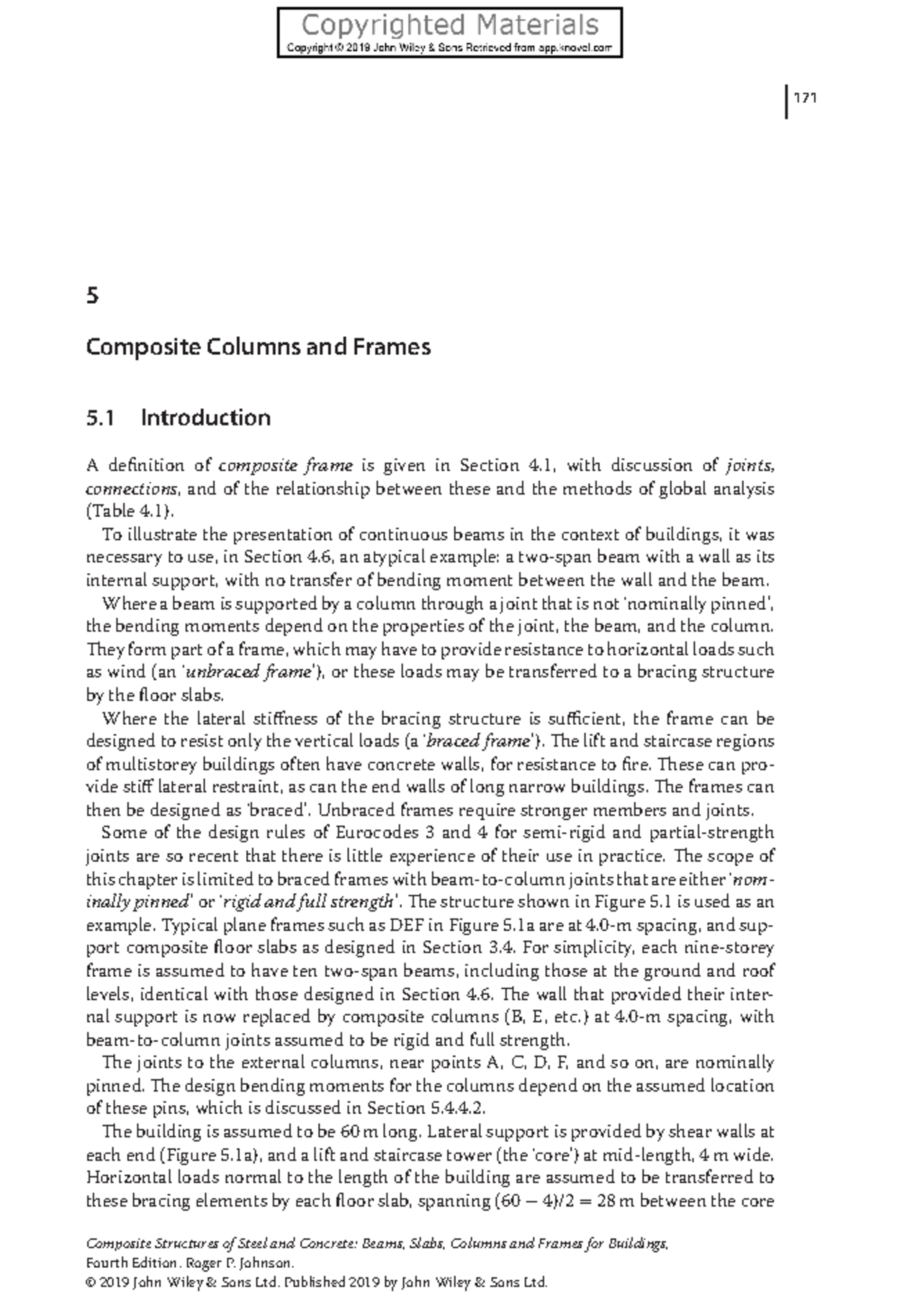 Composite Columns and Frames - Chapter 5 Summary and Analysis - Studeersnel