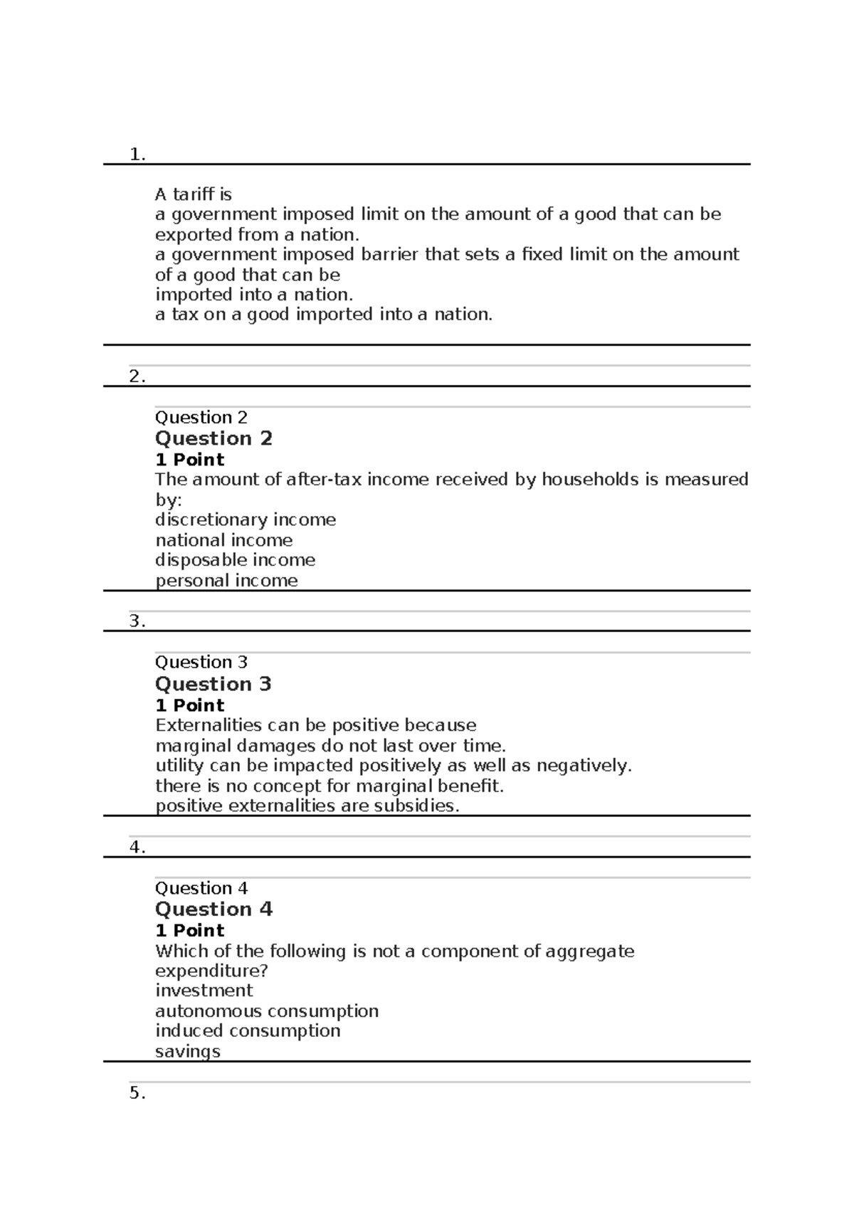 Economics 101 - Final Exam Review: Key Concepts and Questions - Studocu