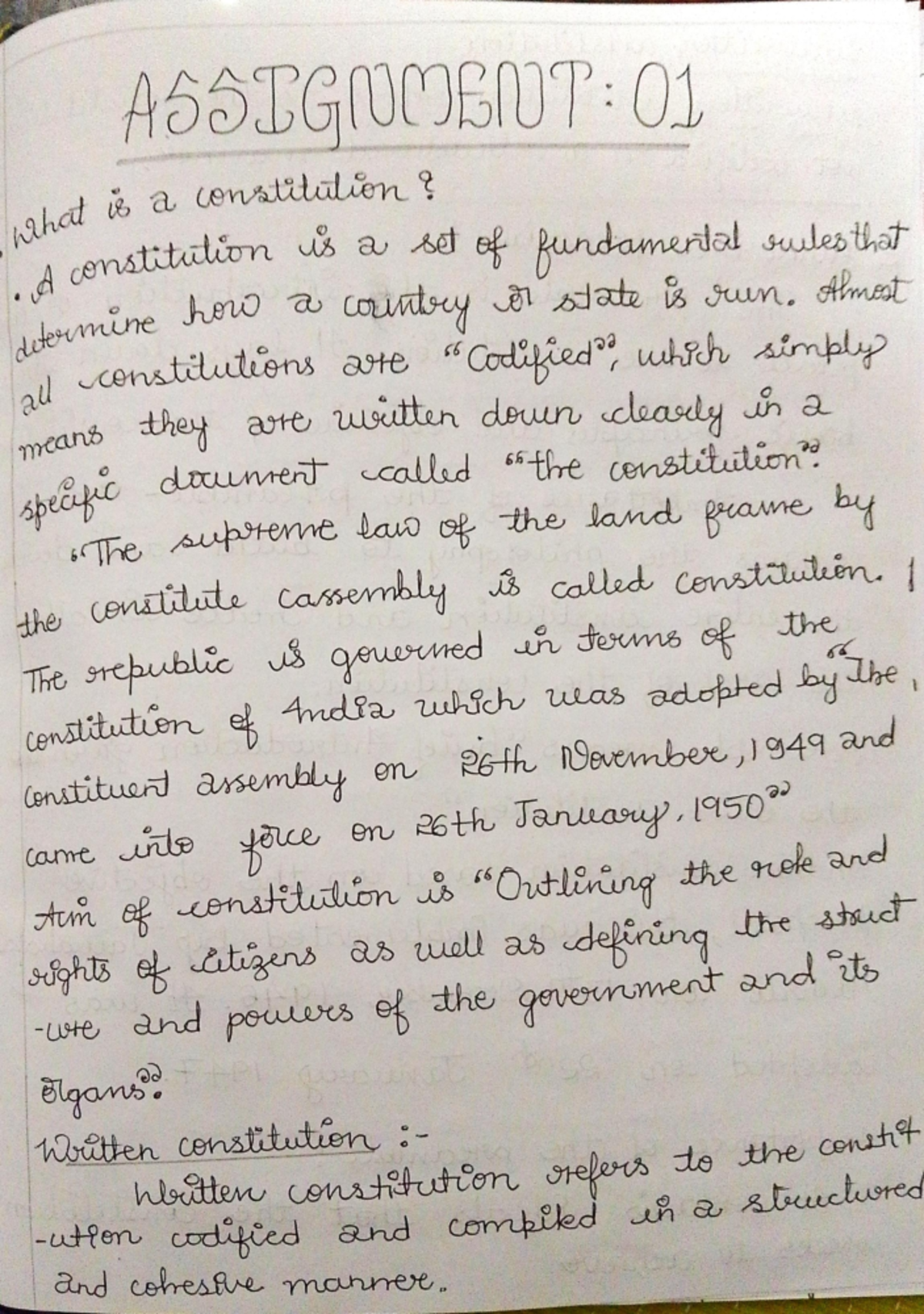 Constitution Assignment 1: Overview and Analysis - Studocu
