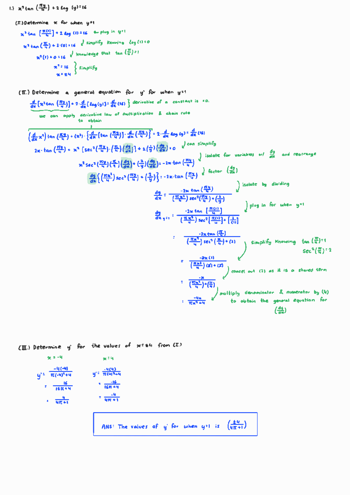 MATH 100 Final Exam - Derivatives and Simplifications Analysis - Studocu