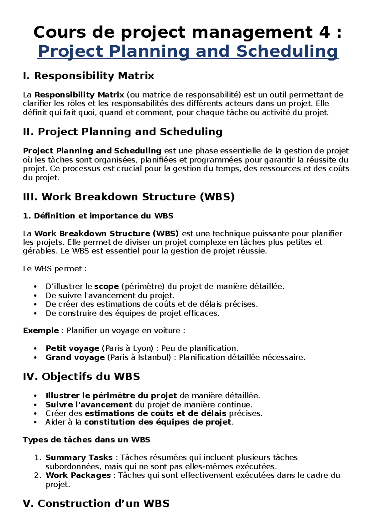 Project Management Course 4: Planning, Scheduling & WBS Overview ...