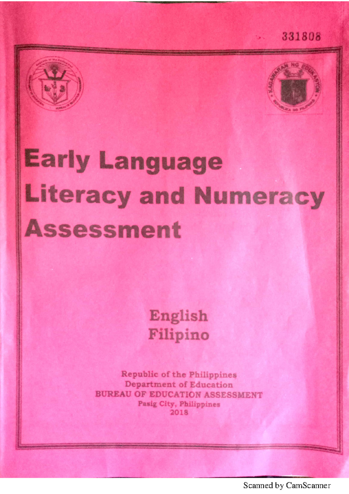 Ellna 2018 Comprehensive Reviewer On Early Language Literacy