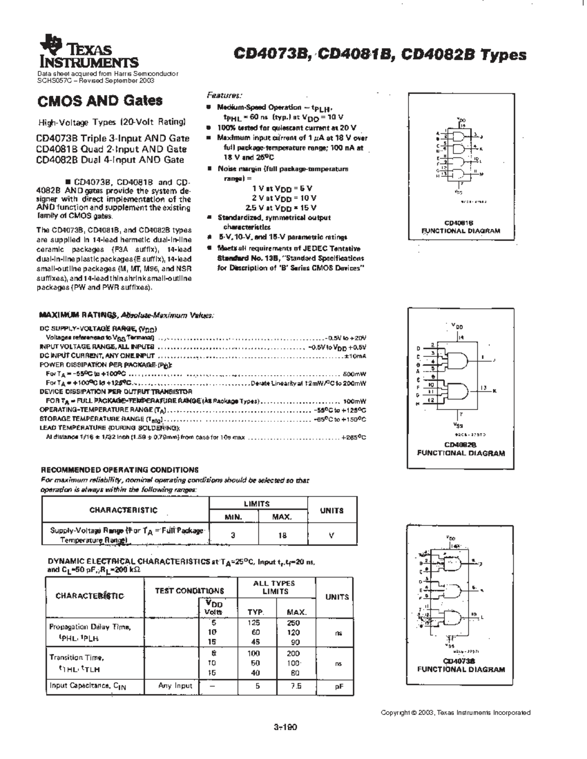 CD4081B Logic Gate Package Information and Specifications - Studocu