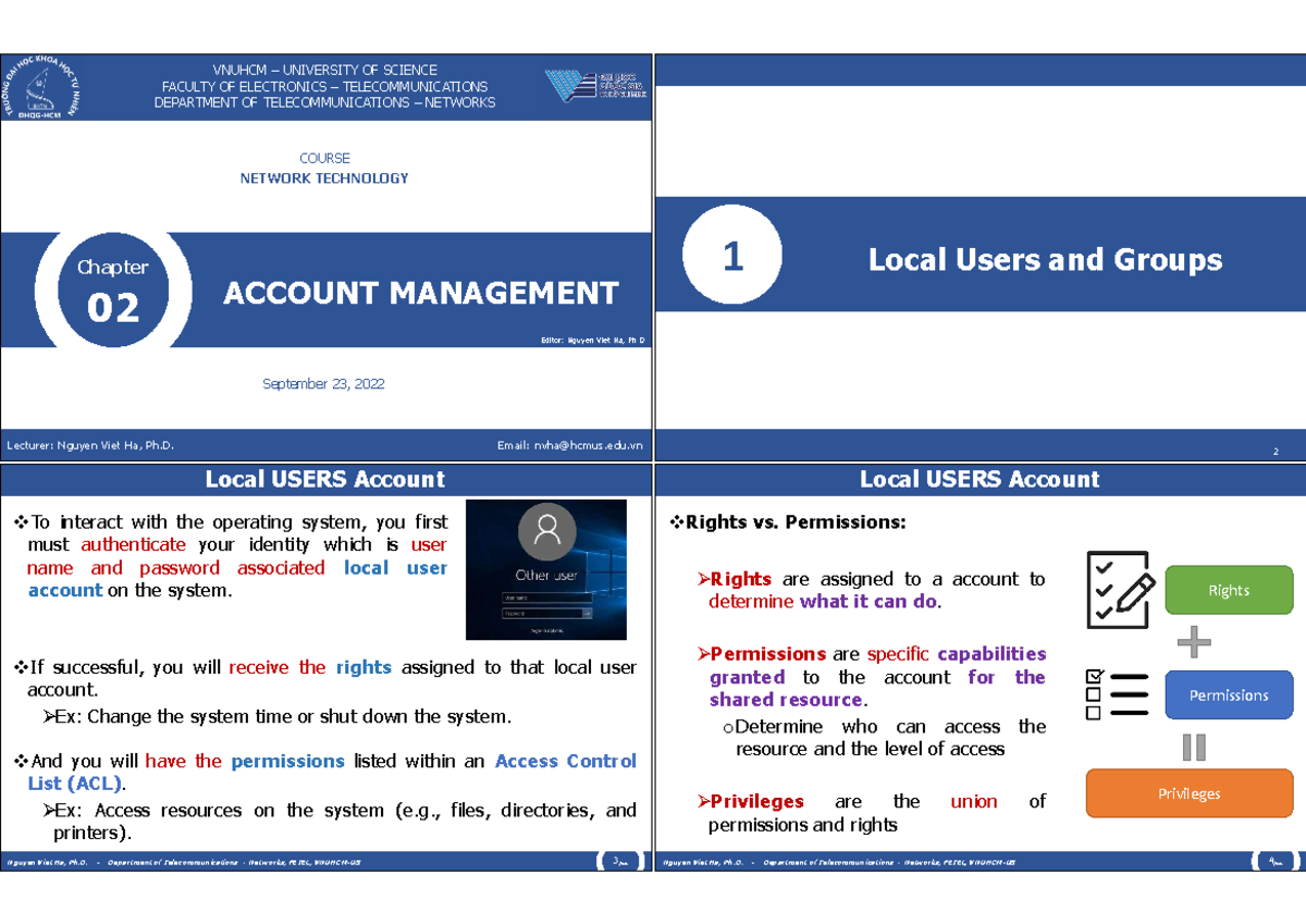 Chapter 2 - Account Management - VNUHCM – UNIVERSITY OF SCIENCE FACULTY ...