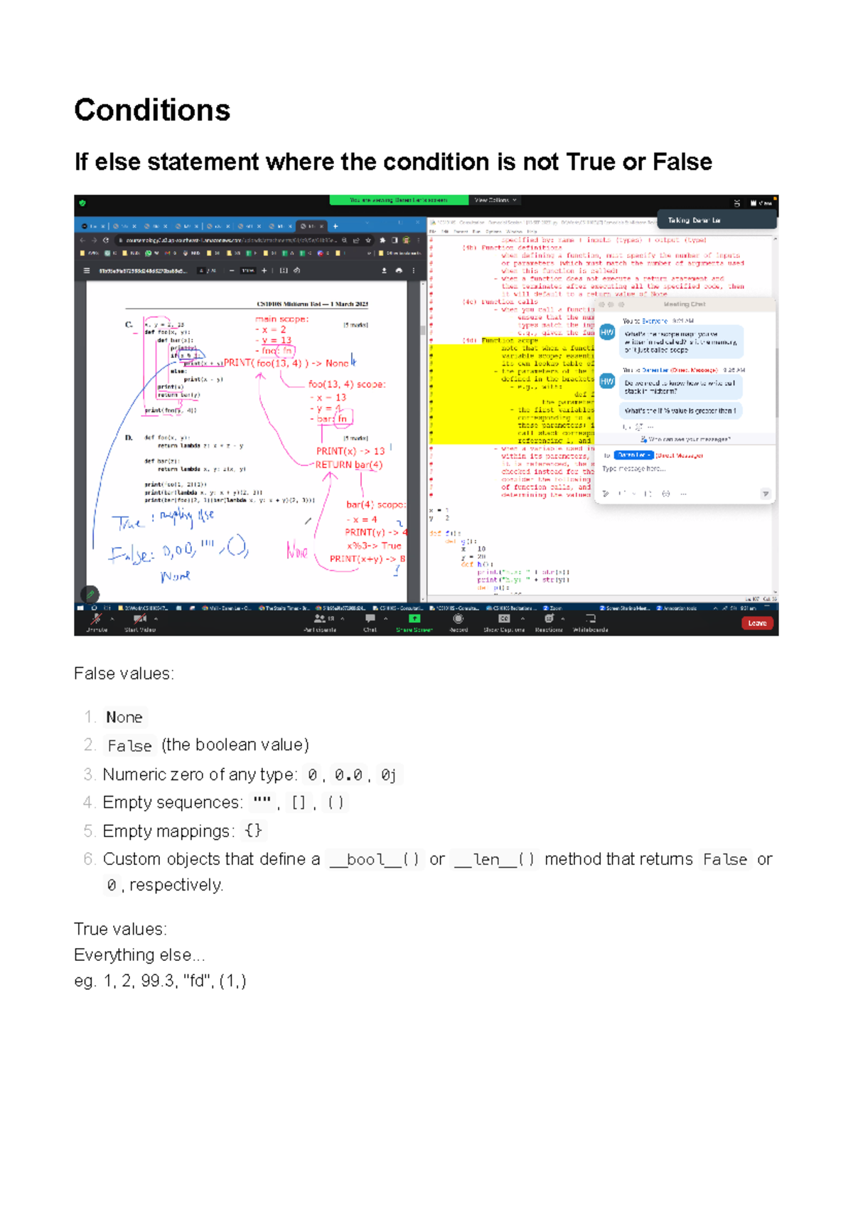 Conditions - CS1010S - Conditions If else statement where the condition ...