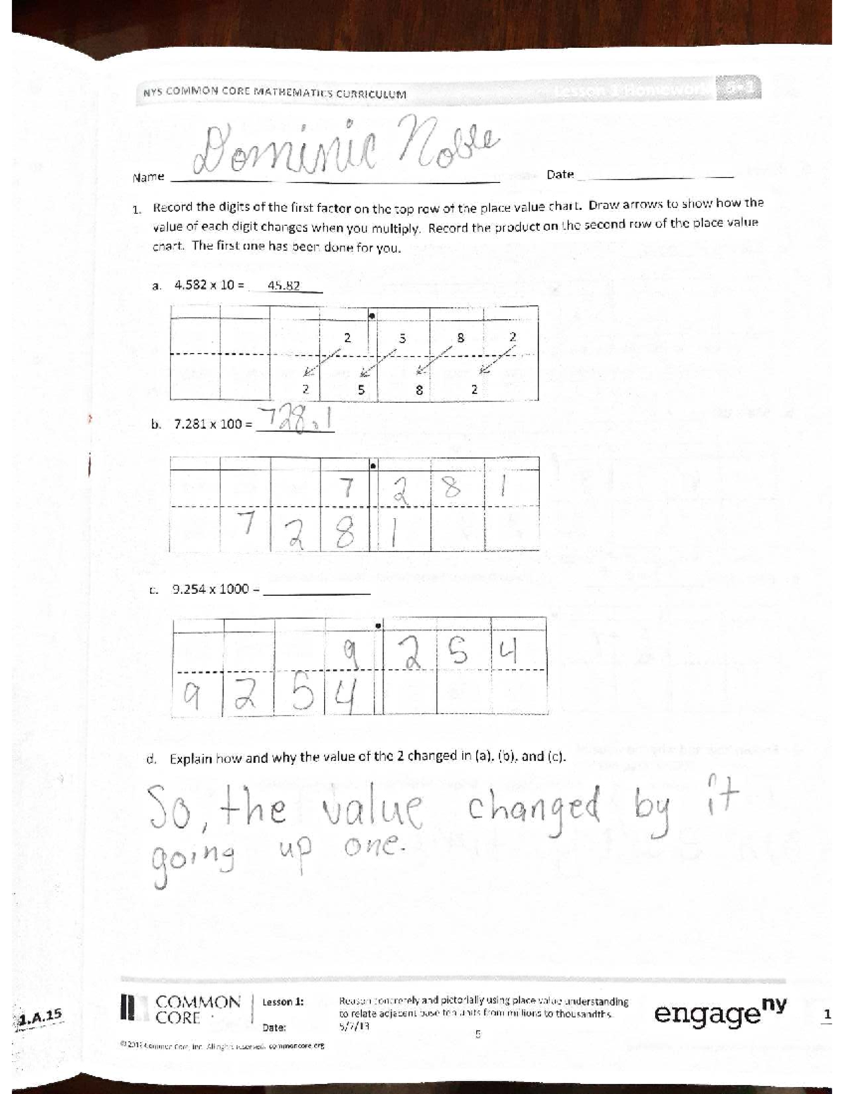 Lesson 1page1 - cfnt - NYS COMMON CORE MATHEMATICS CURRICULUM Lesson 1 ...