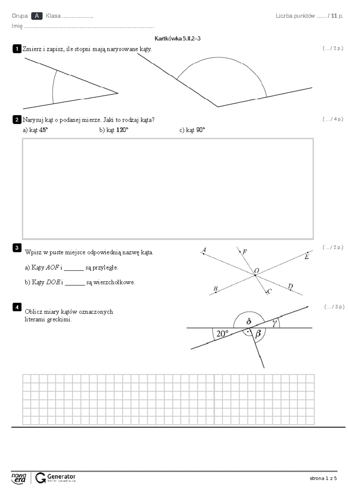 Sprawdzian Z Geometrii Dla Klasy 6 www.studocu.com